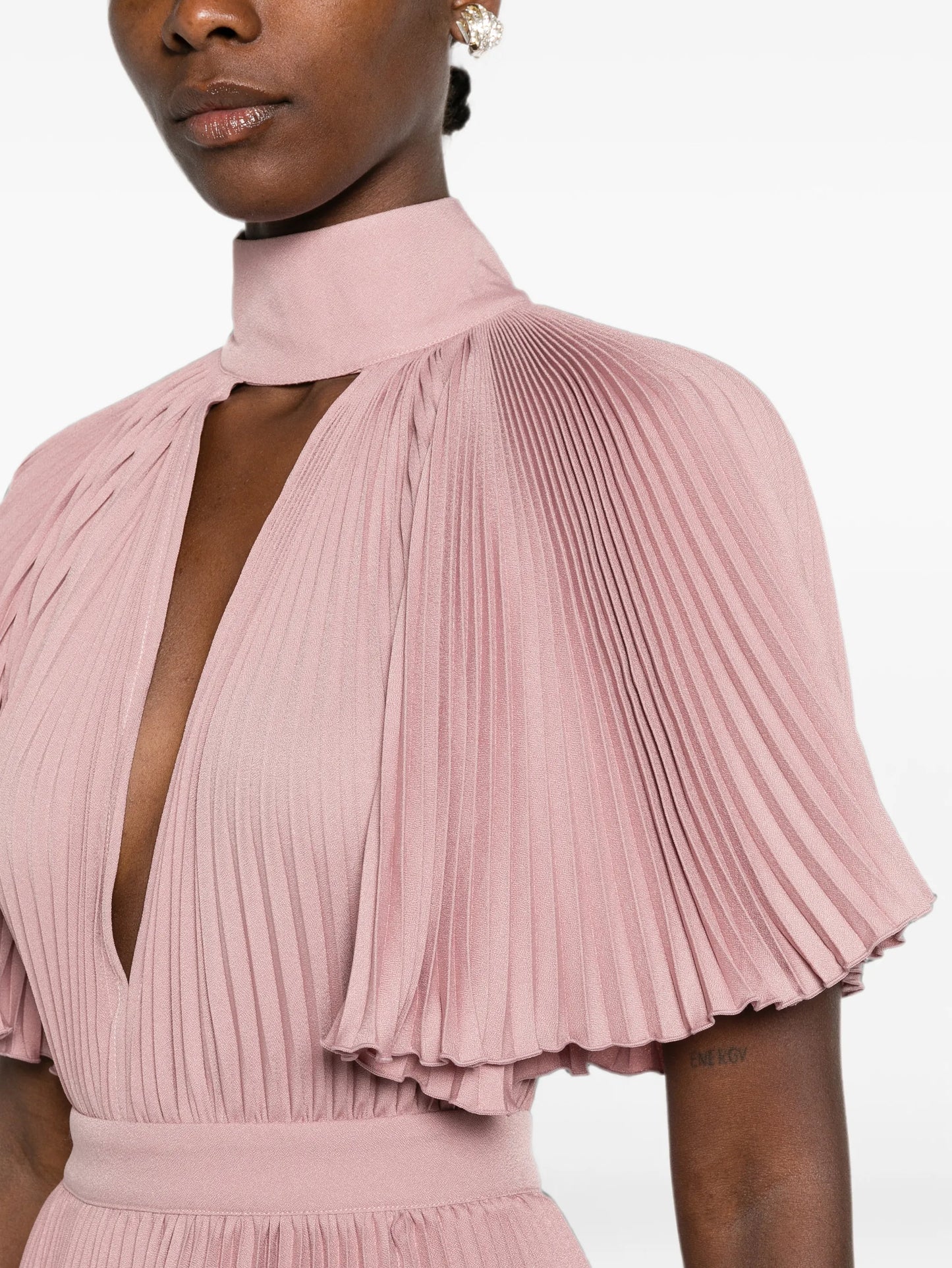Anais pleated midi dress