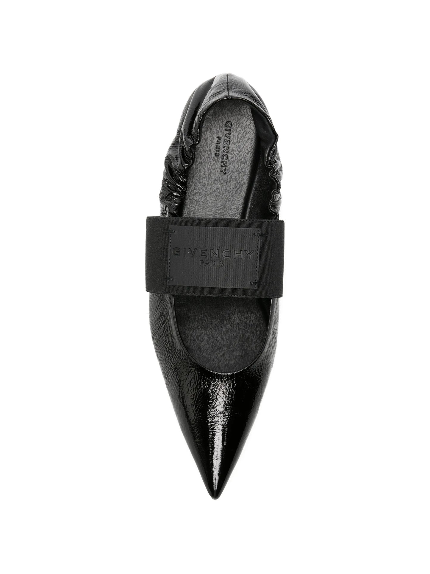Crush pointed-toe ballet flats