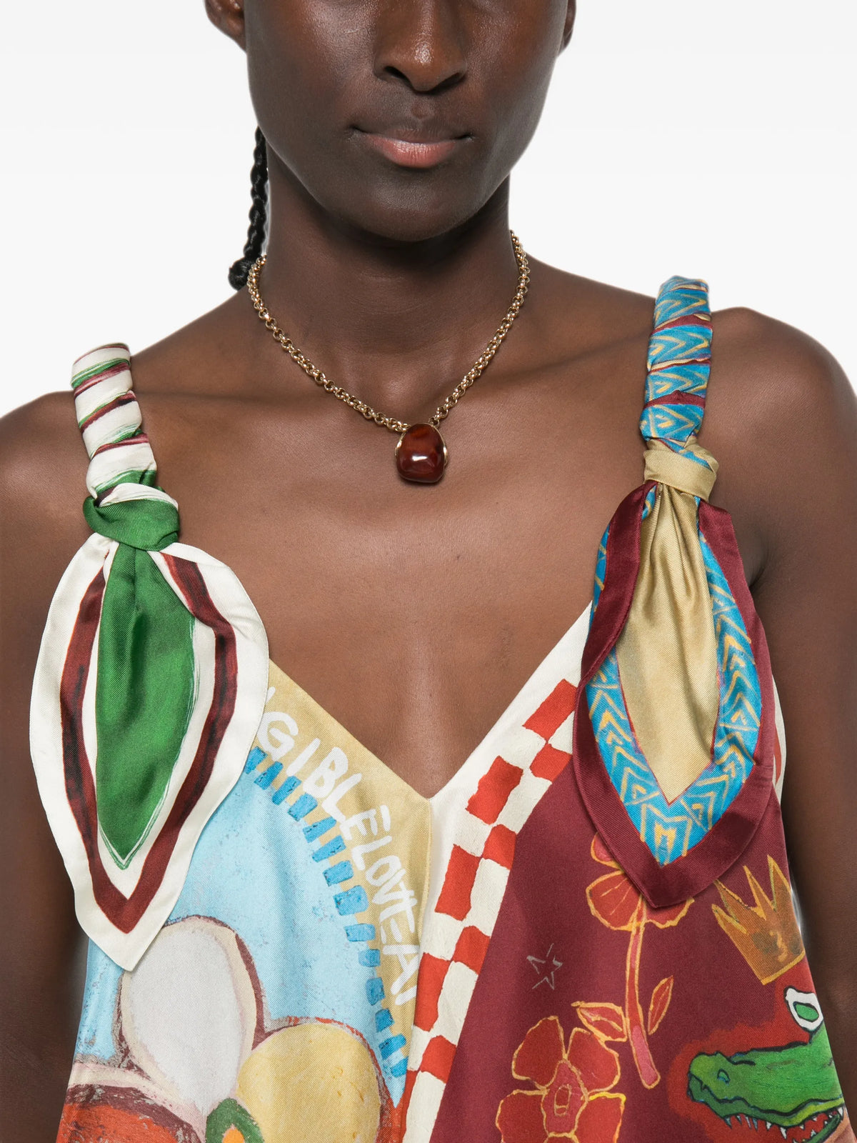 Mlak graphic-print top