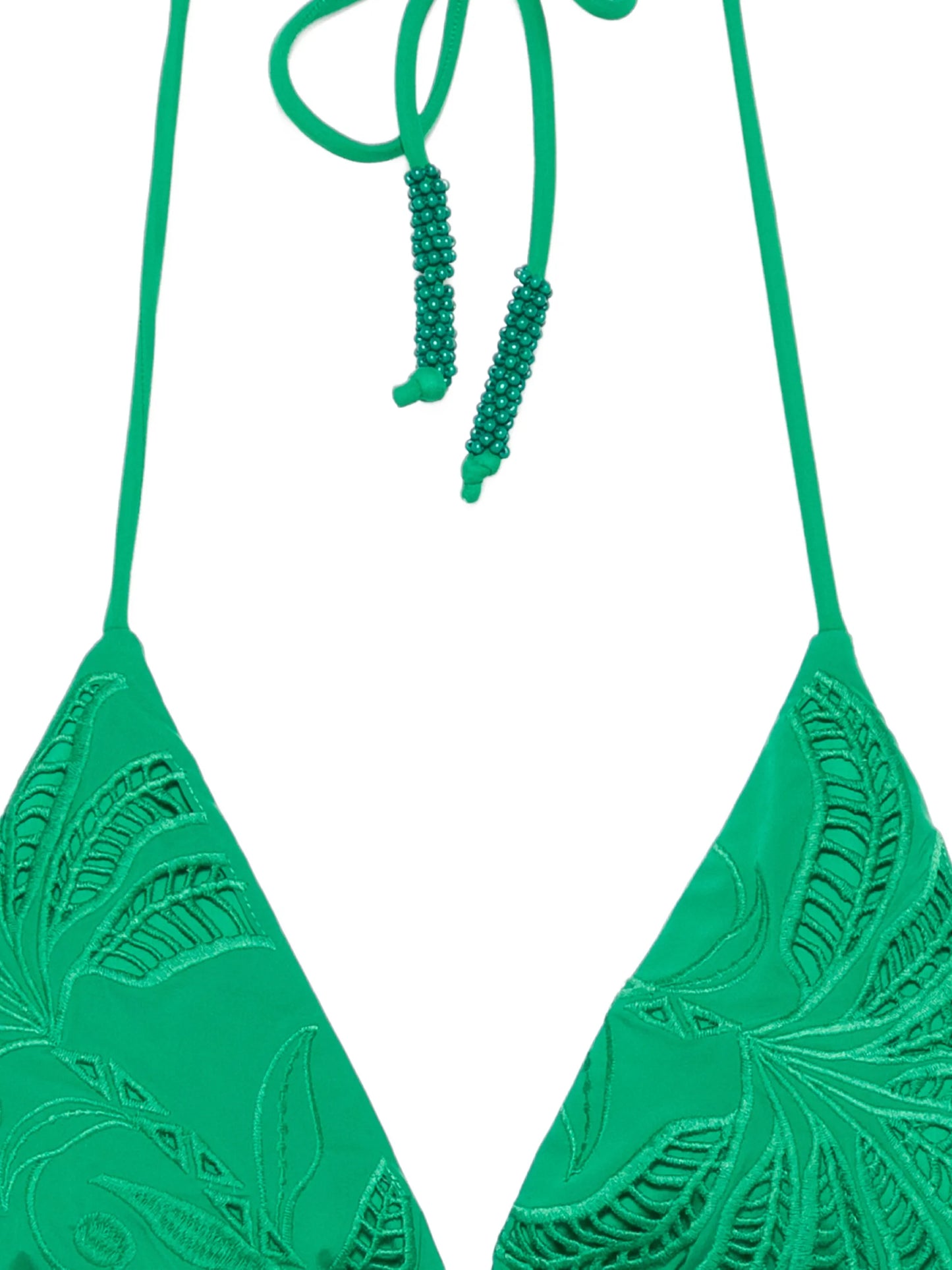 embroidered triangle bikini top