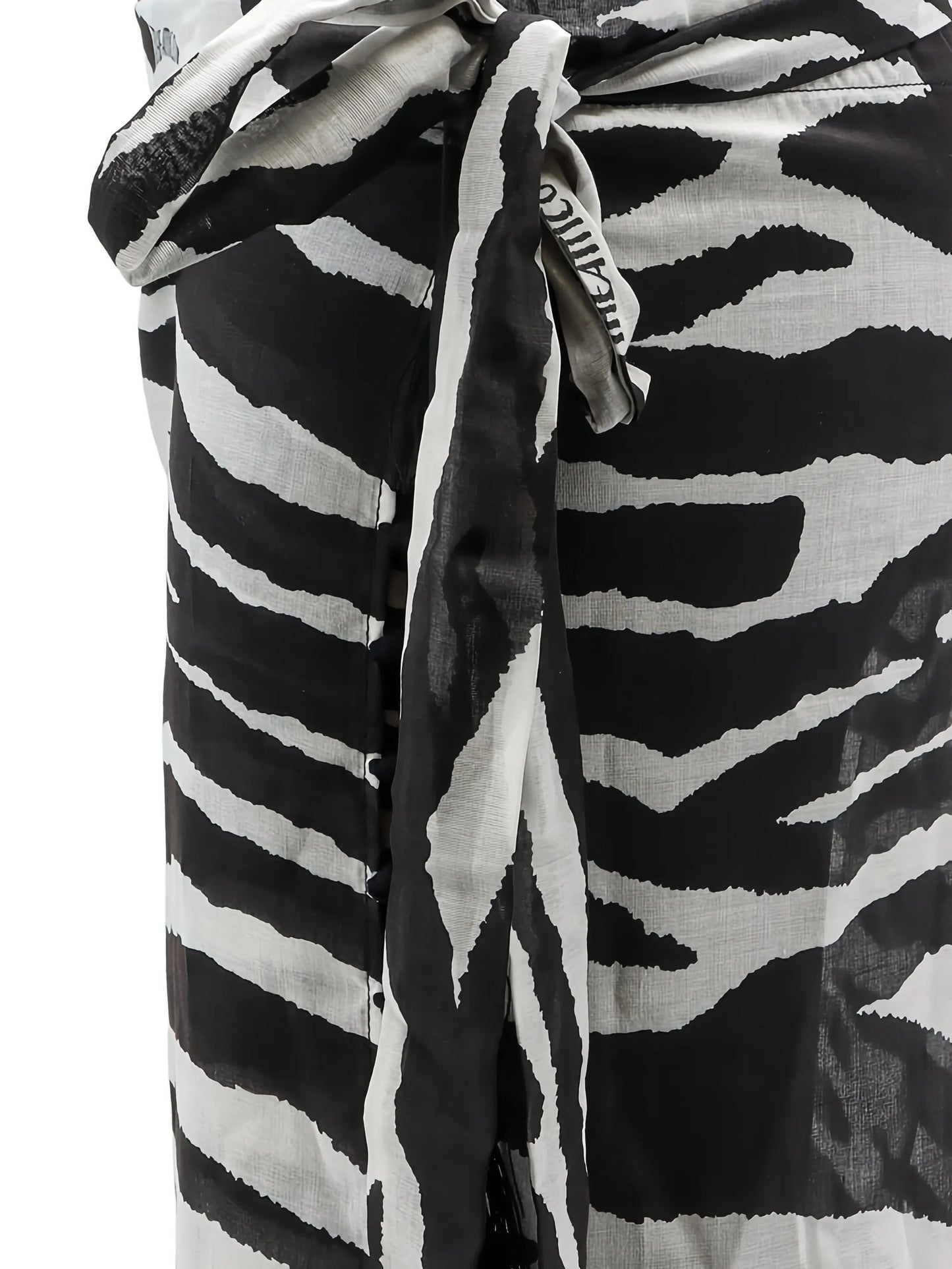 zebra-print pareo skirt