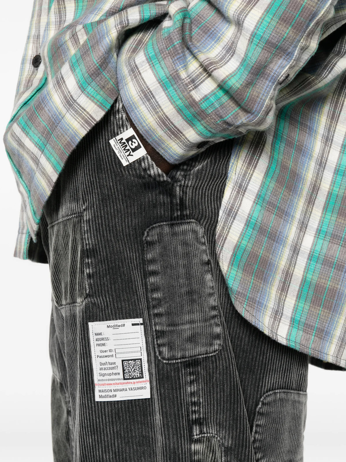 patchwork corduroy cargo pants
