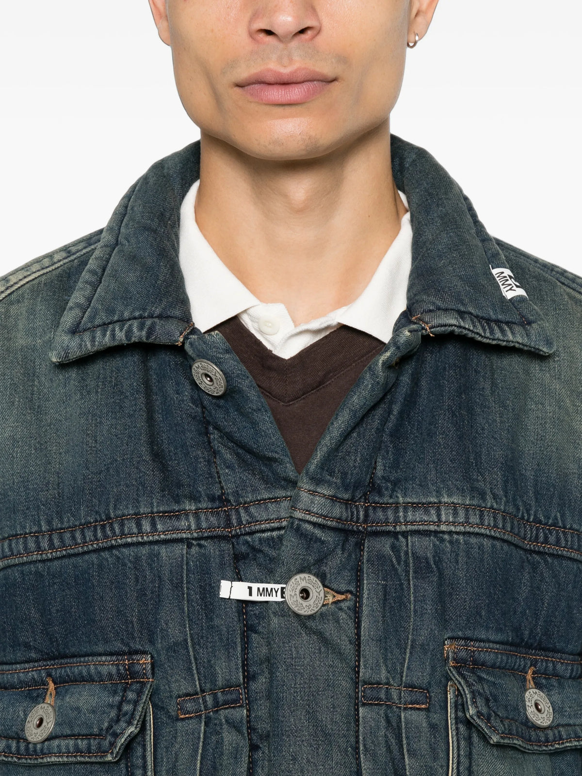 puffer denim jacket