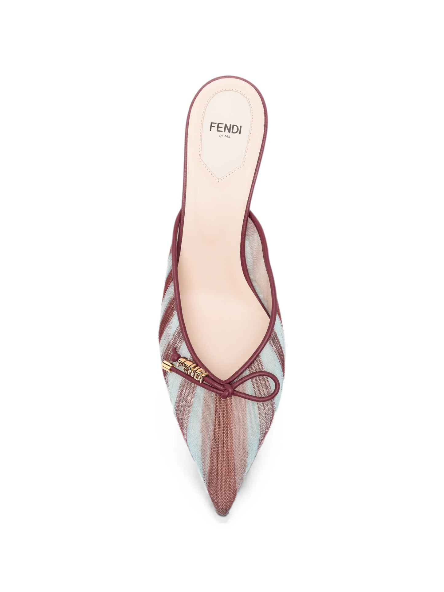 tulle striped mules