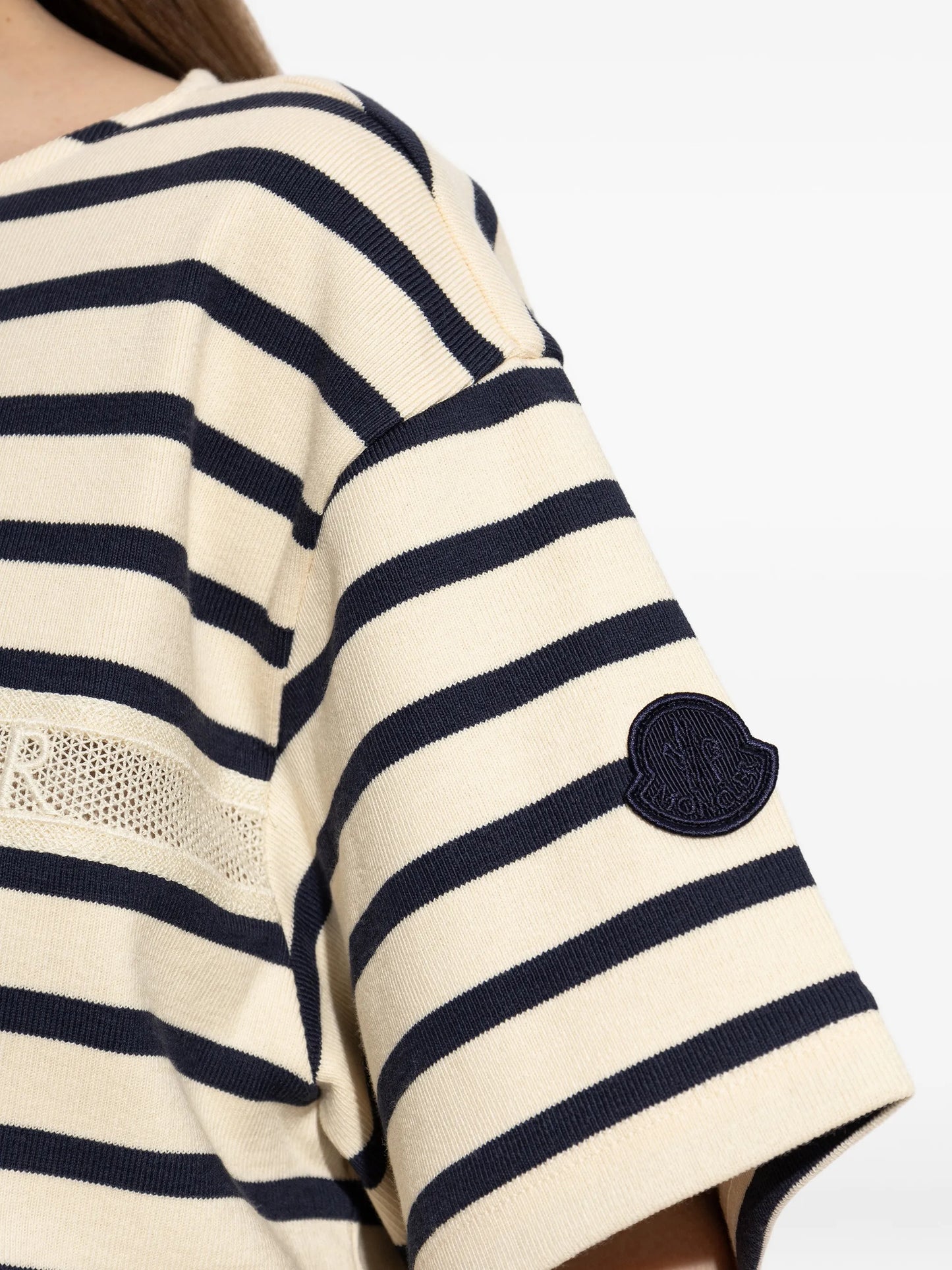 striped logo-print T-shirt