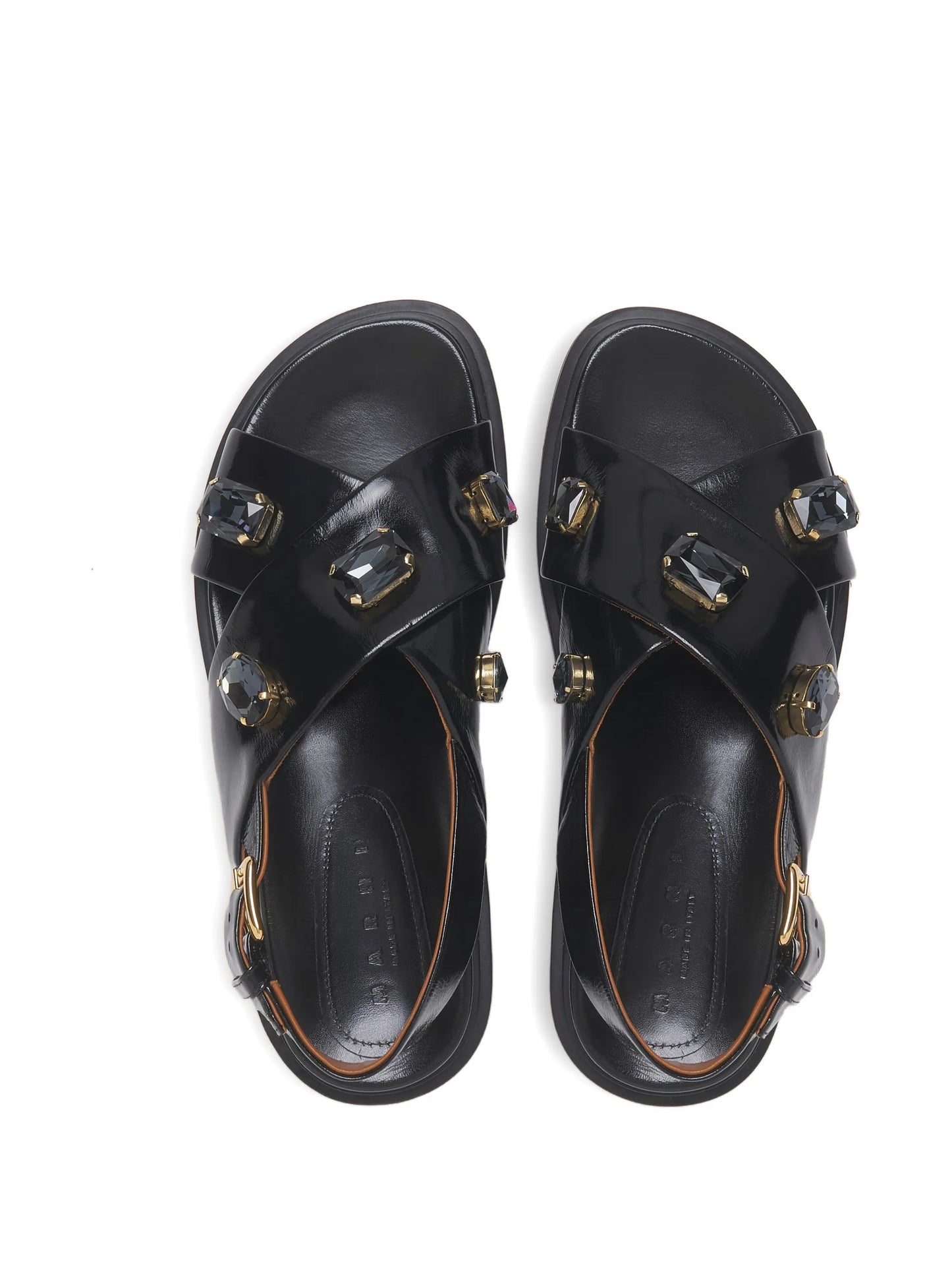 crystal-embellished Fussbett sandals