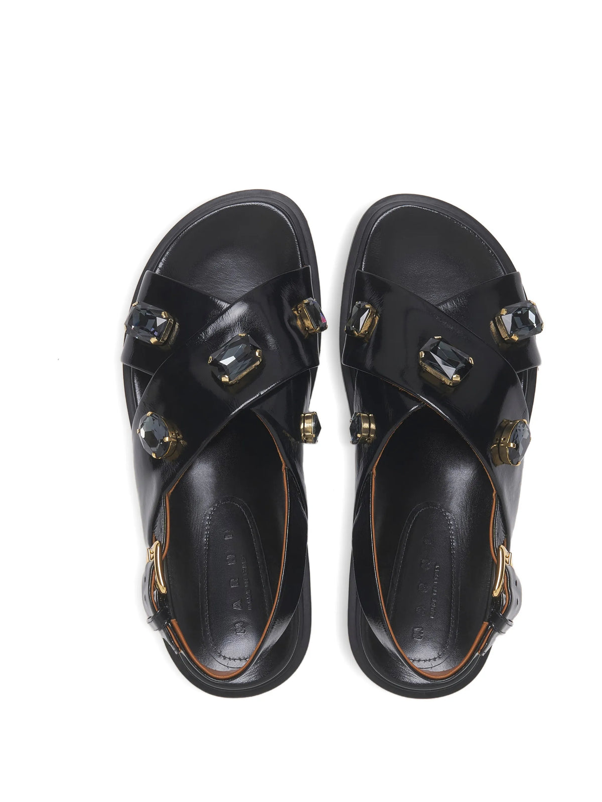 crystal-embellished Fussbett sandals
