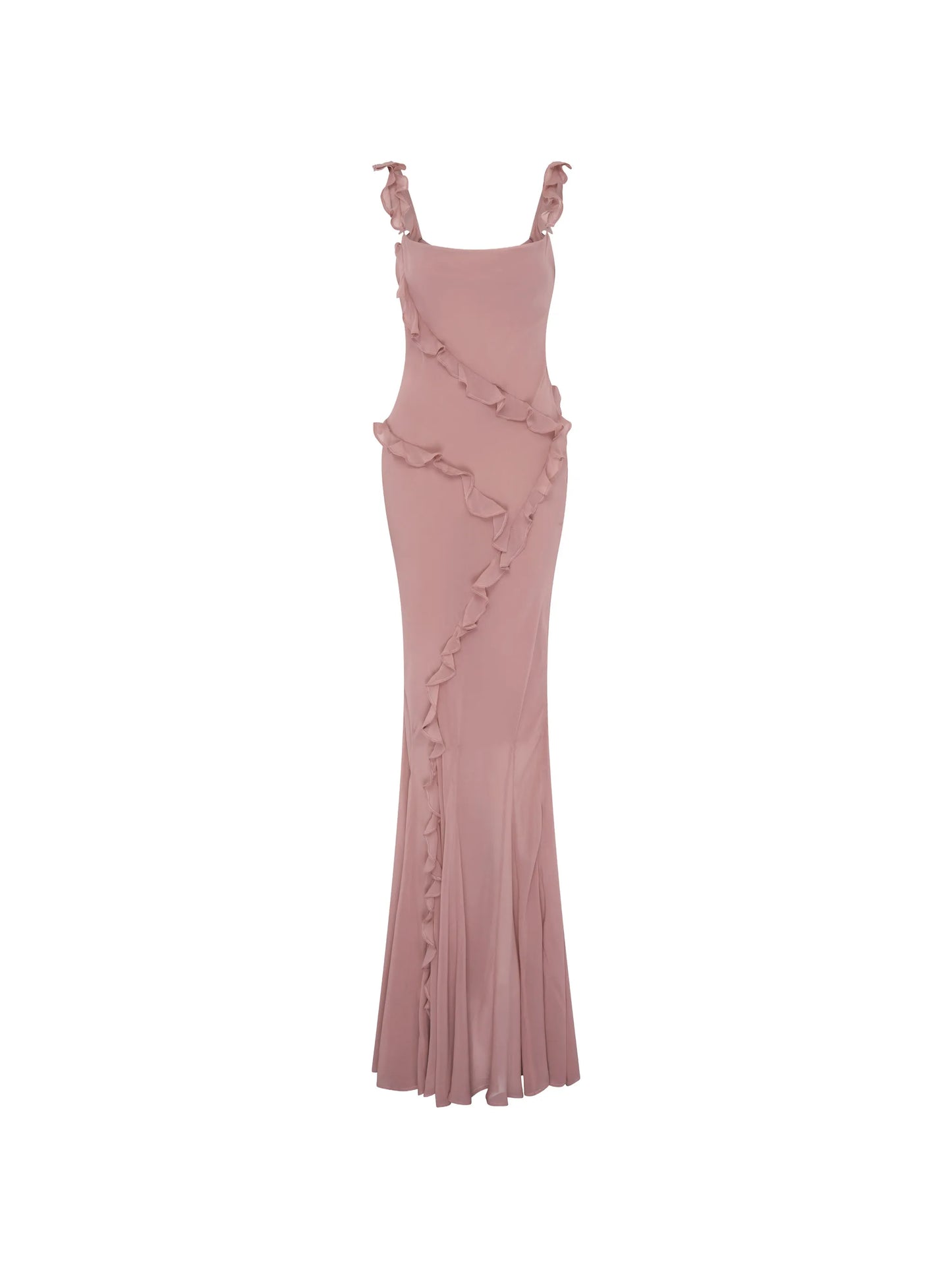 ruffled maxi dress