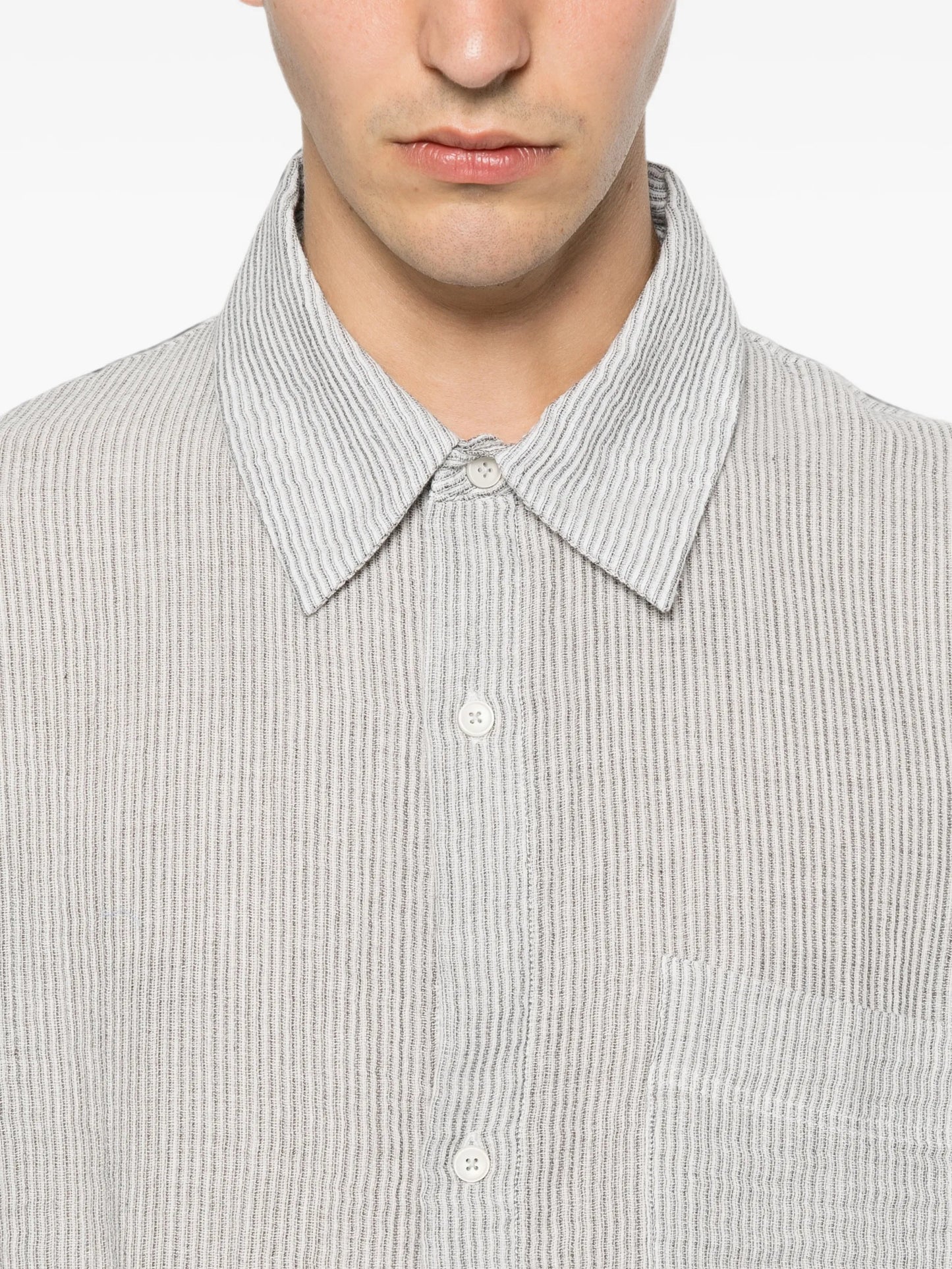 striped short-sleeve shirt