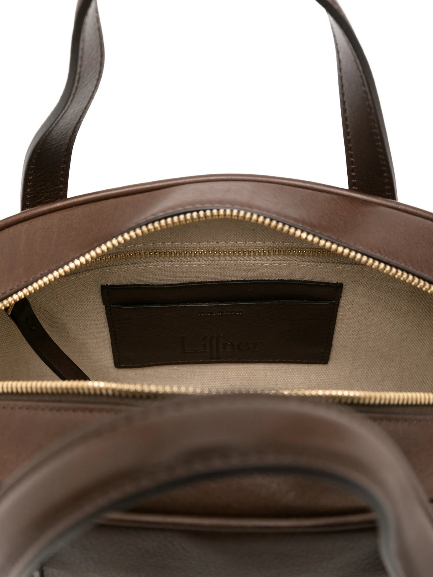 mini bowling smooth leather tote bag