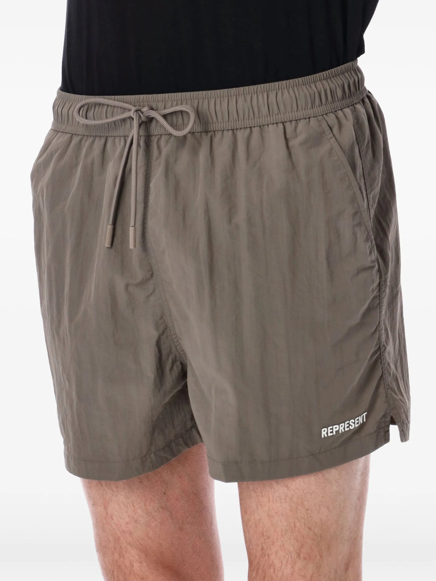 drawstring swim shorts