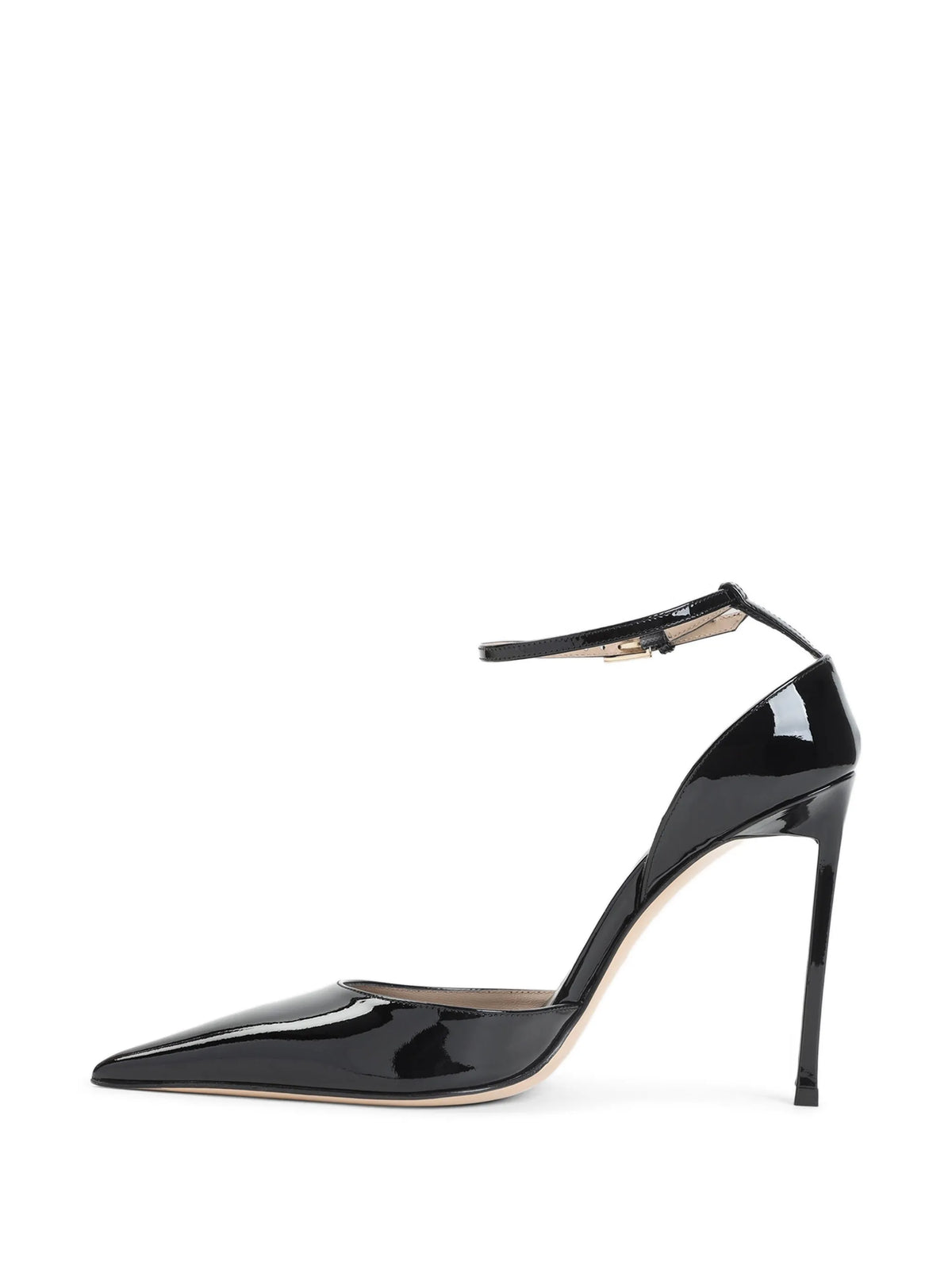patent leather Vertigo ankle strap pumps