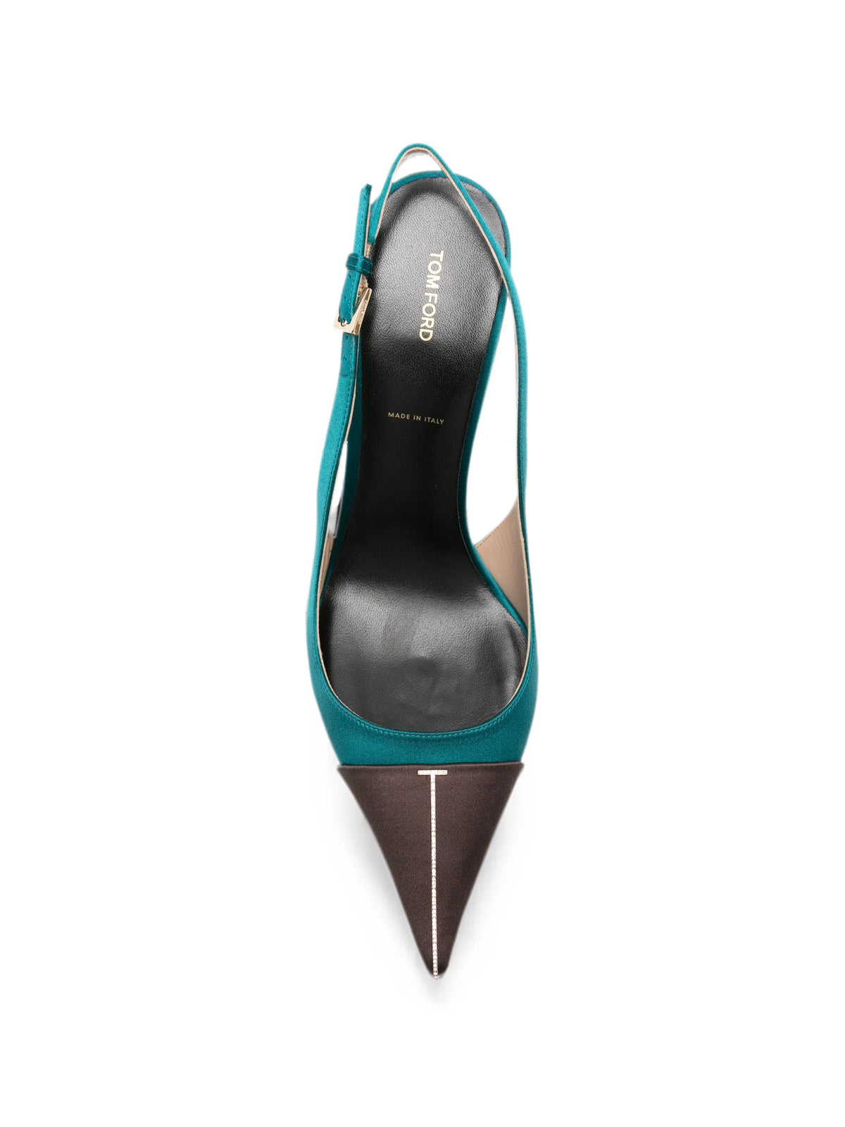 satin and crystal stones Thea slingbacks