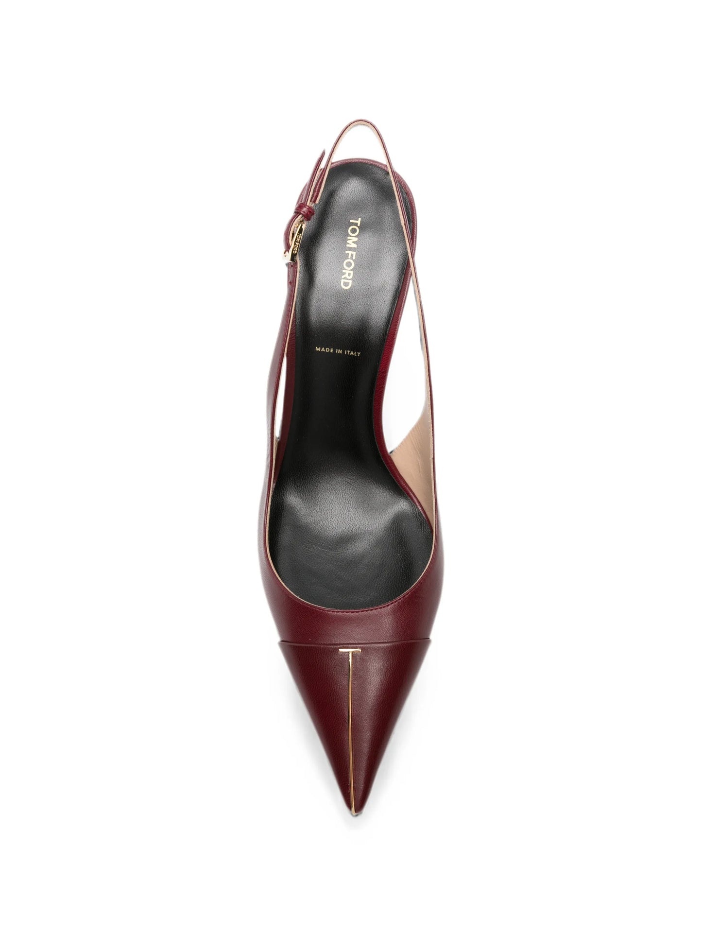T-bar pointed-toe pumps