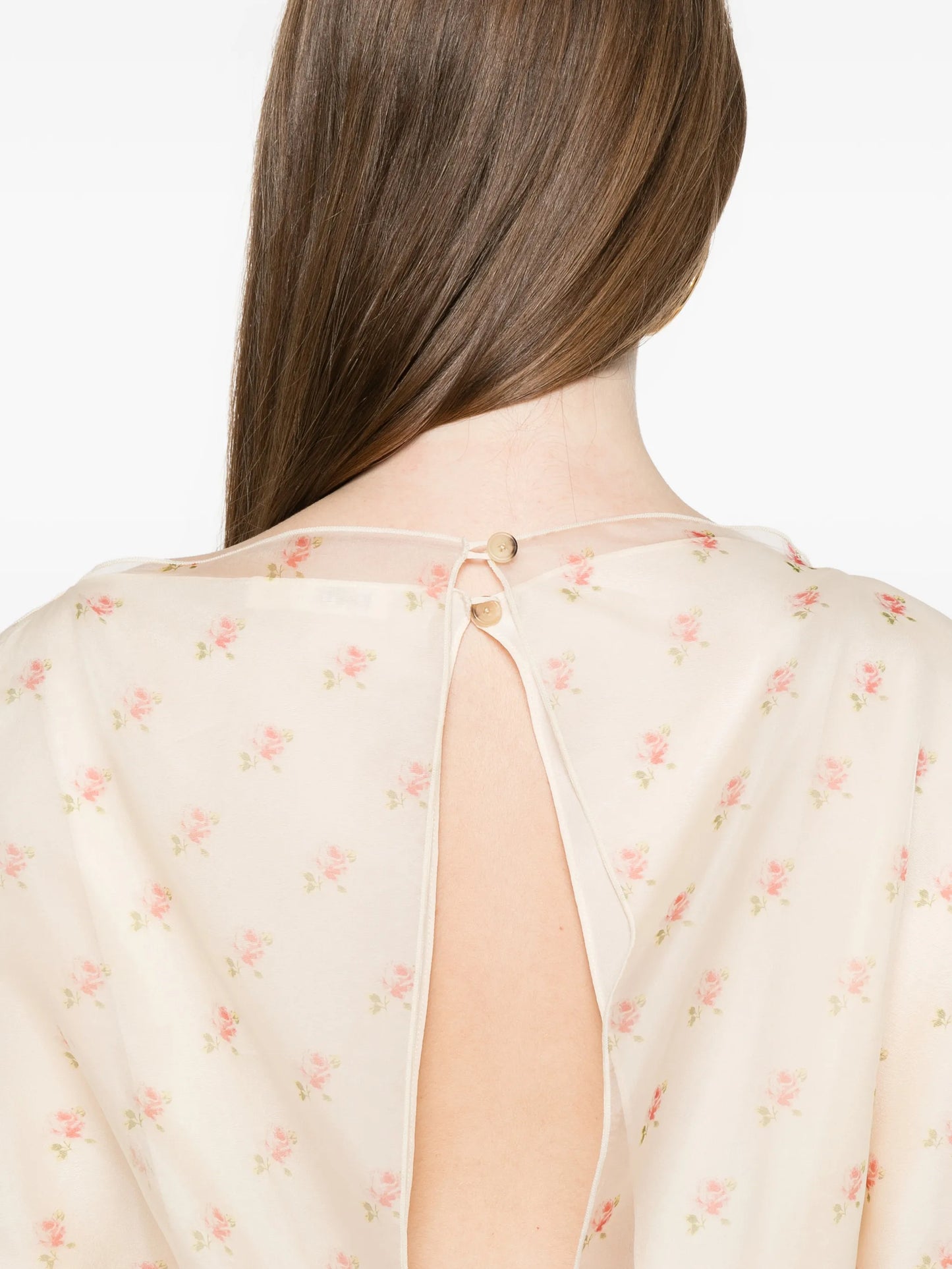 short-sleeve silk dress