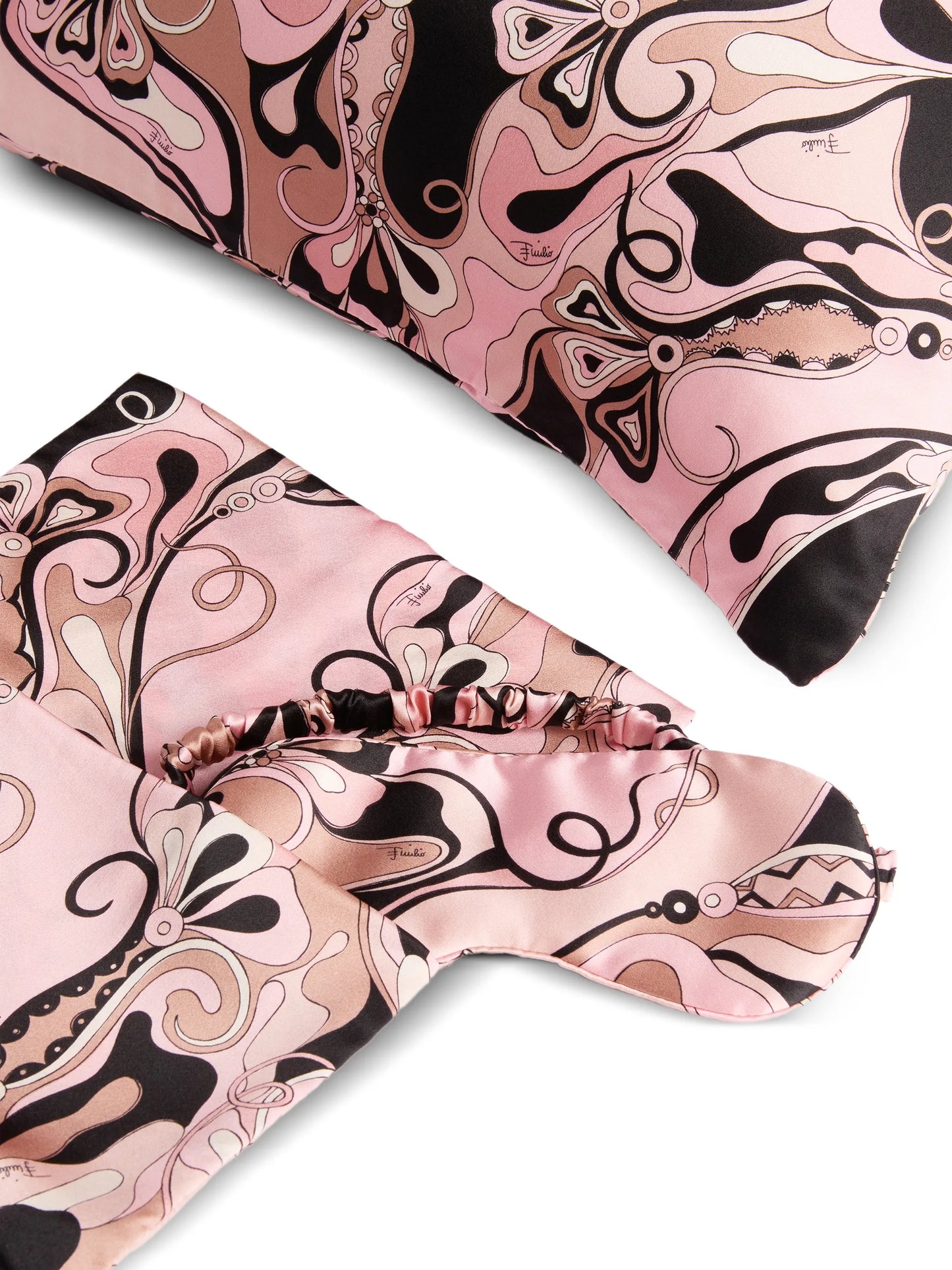 Orchidee print silk sleeping kit