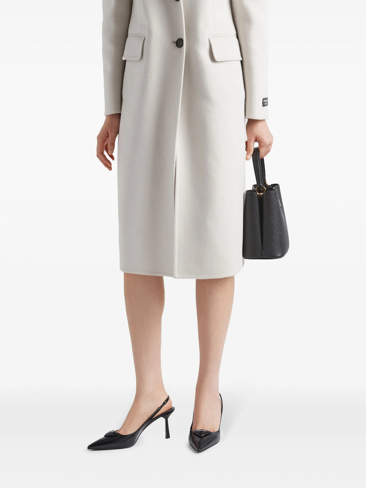brushed leather slingback pumps