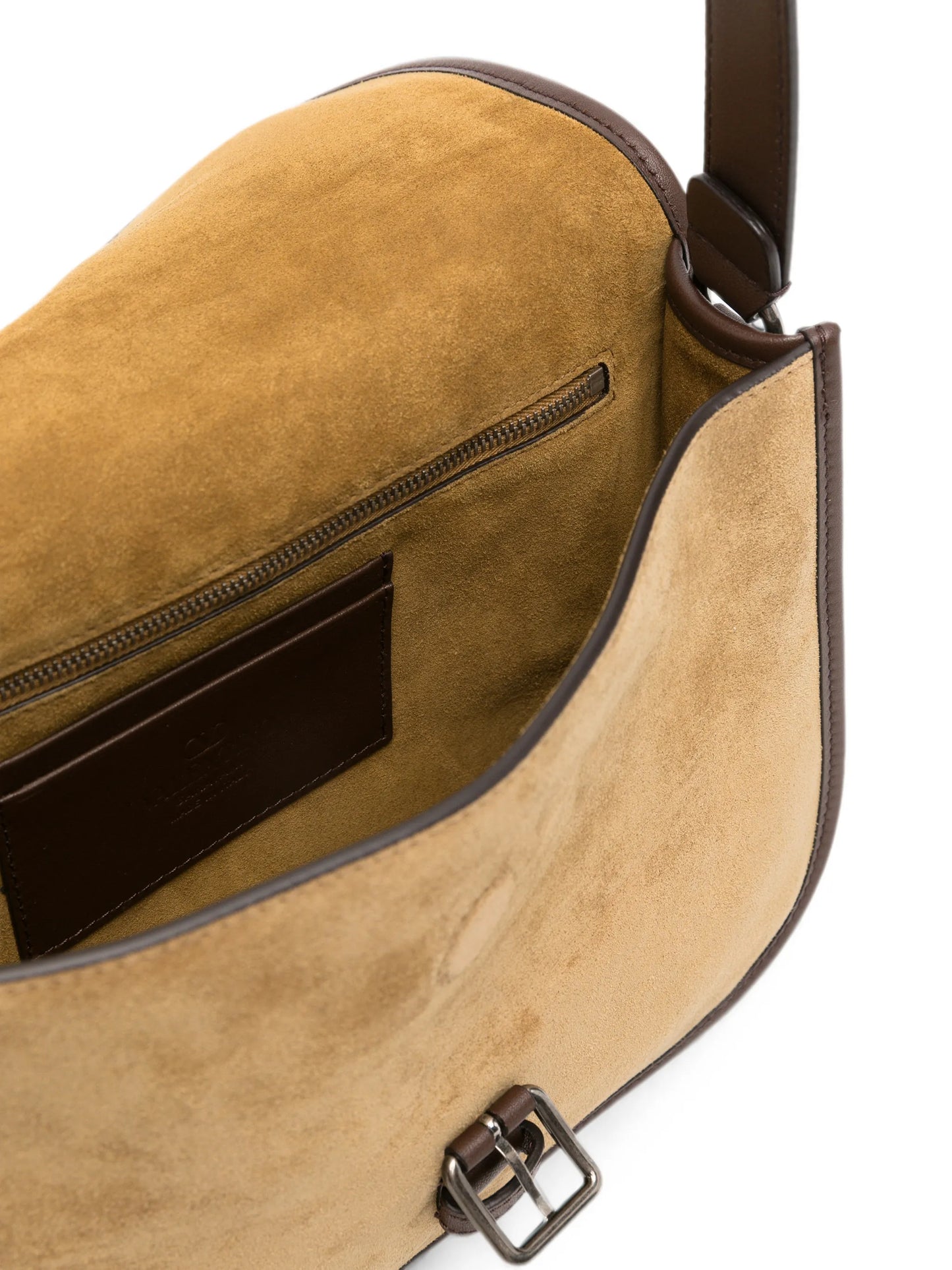 Antibes buckle-fastening suede shoulder bag