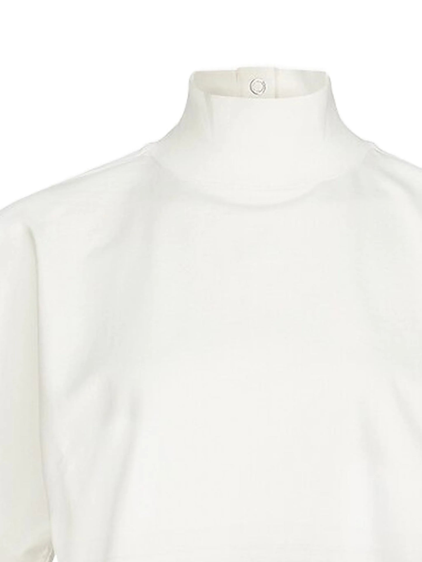 high-neck cropped T-shirt