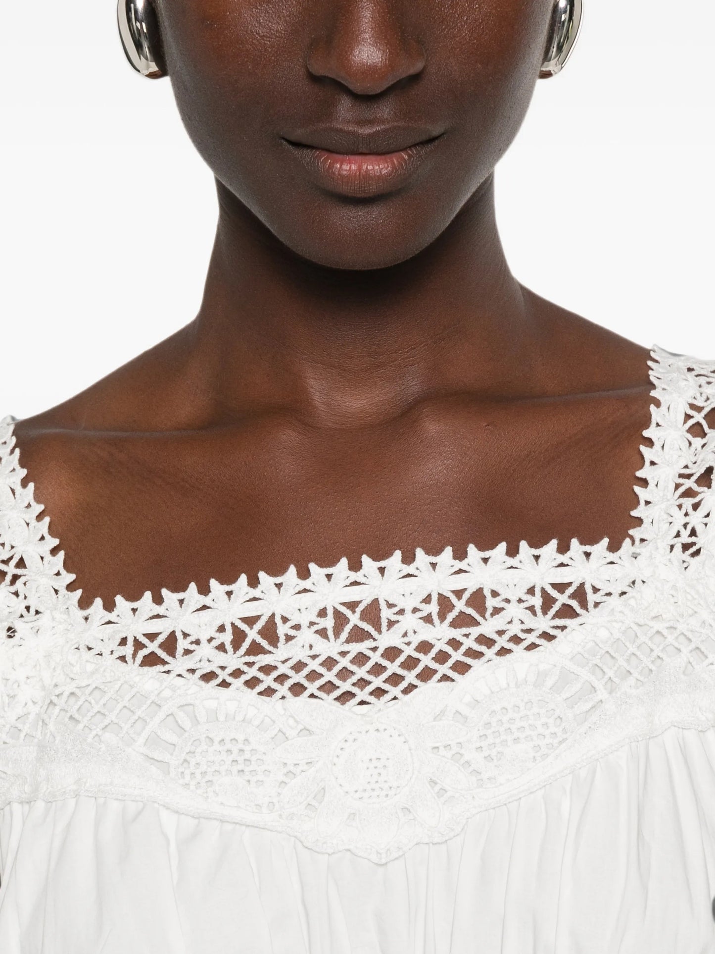 Veda crochet-trim midi dress