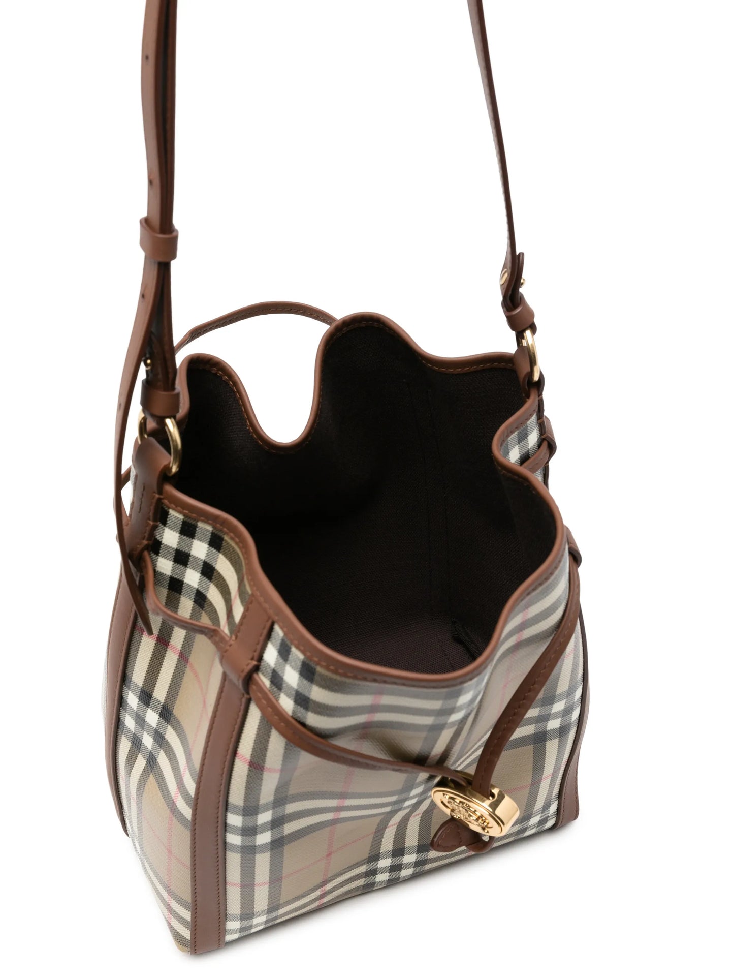 small Check bucket bag