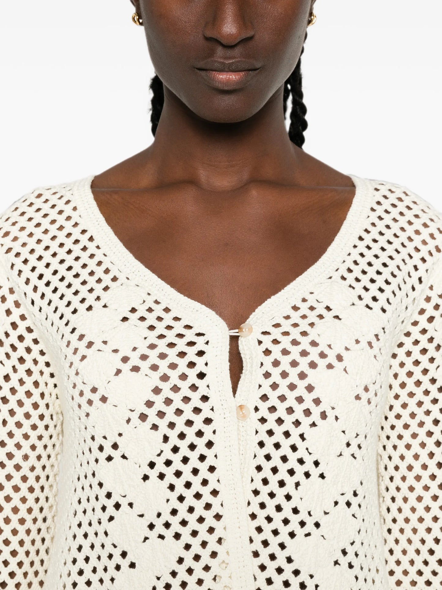 Saskia crochet-knit cardigan