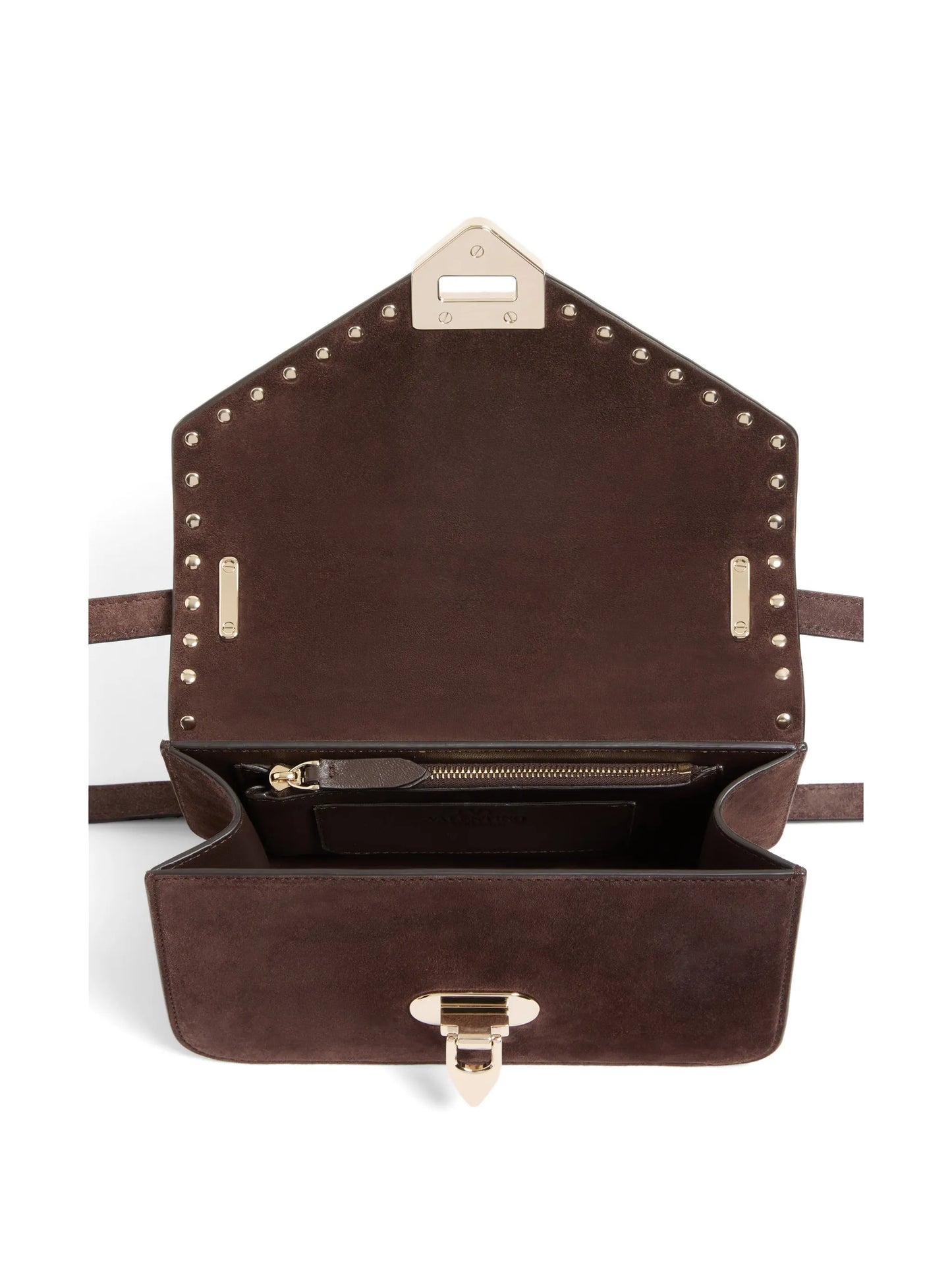 Rockstud small shoulder bag in suede