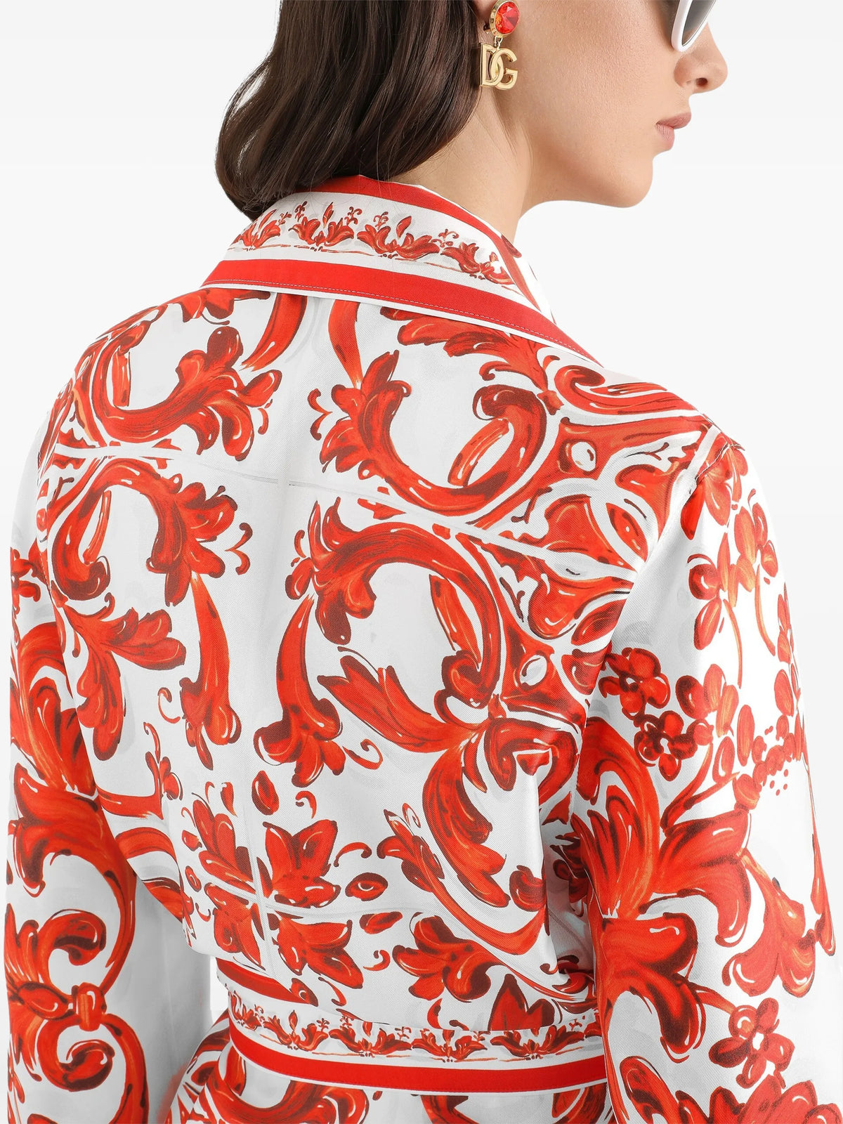 Majolica-print silk Vanity shirt