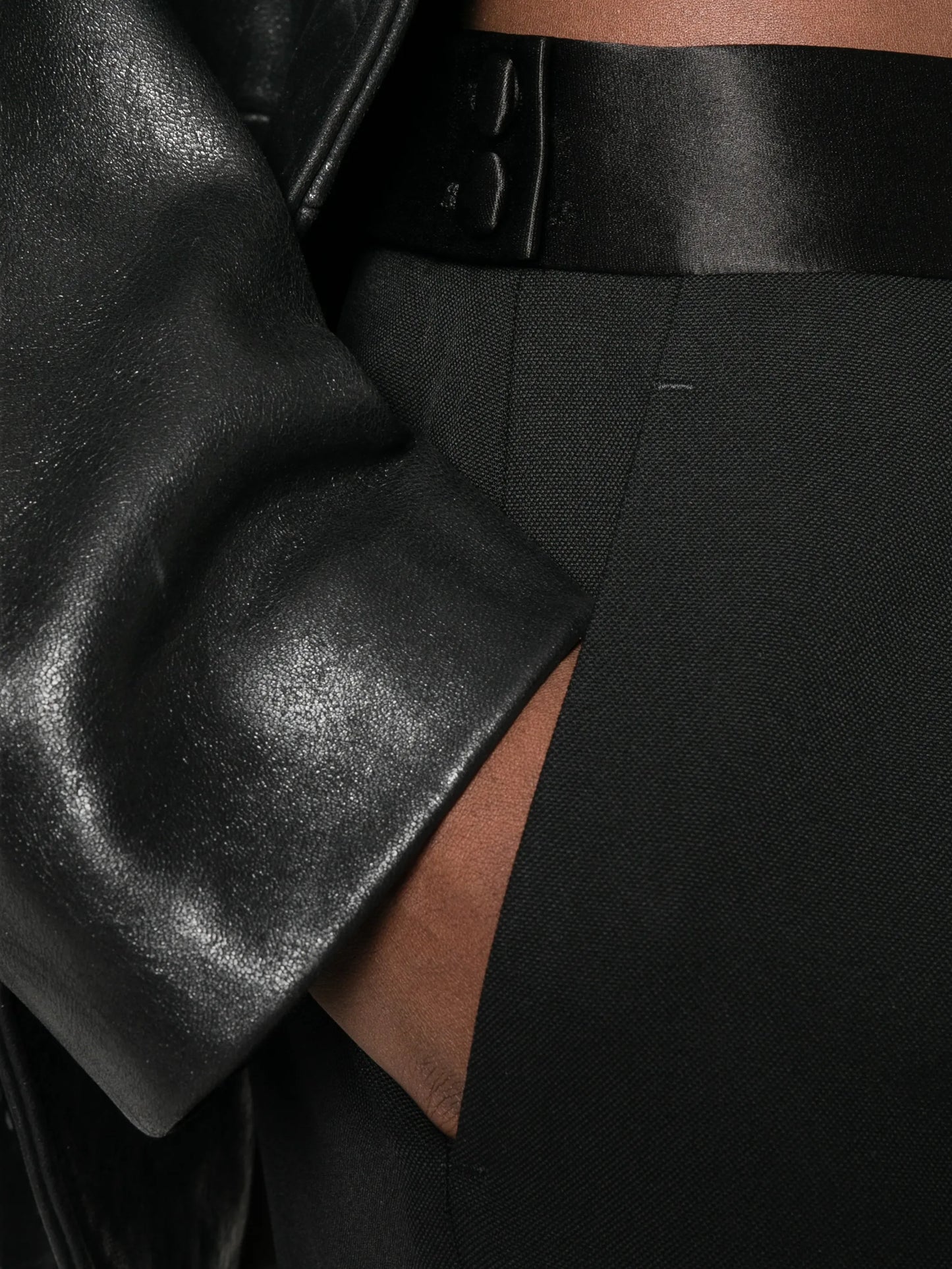 grain de poudre-texture tailored trousers