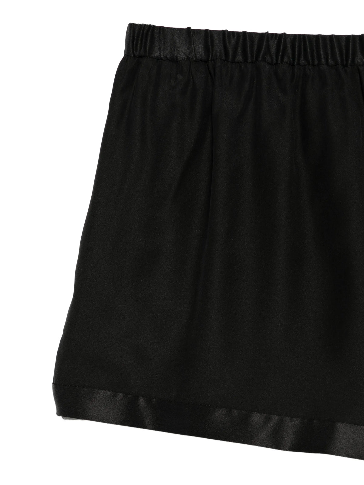peach-feel silk satin mini shorts