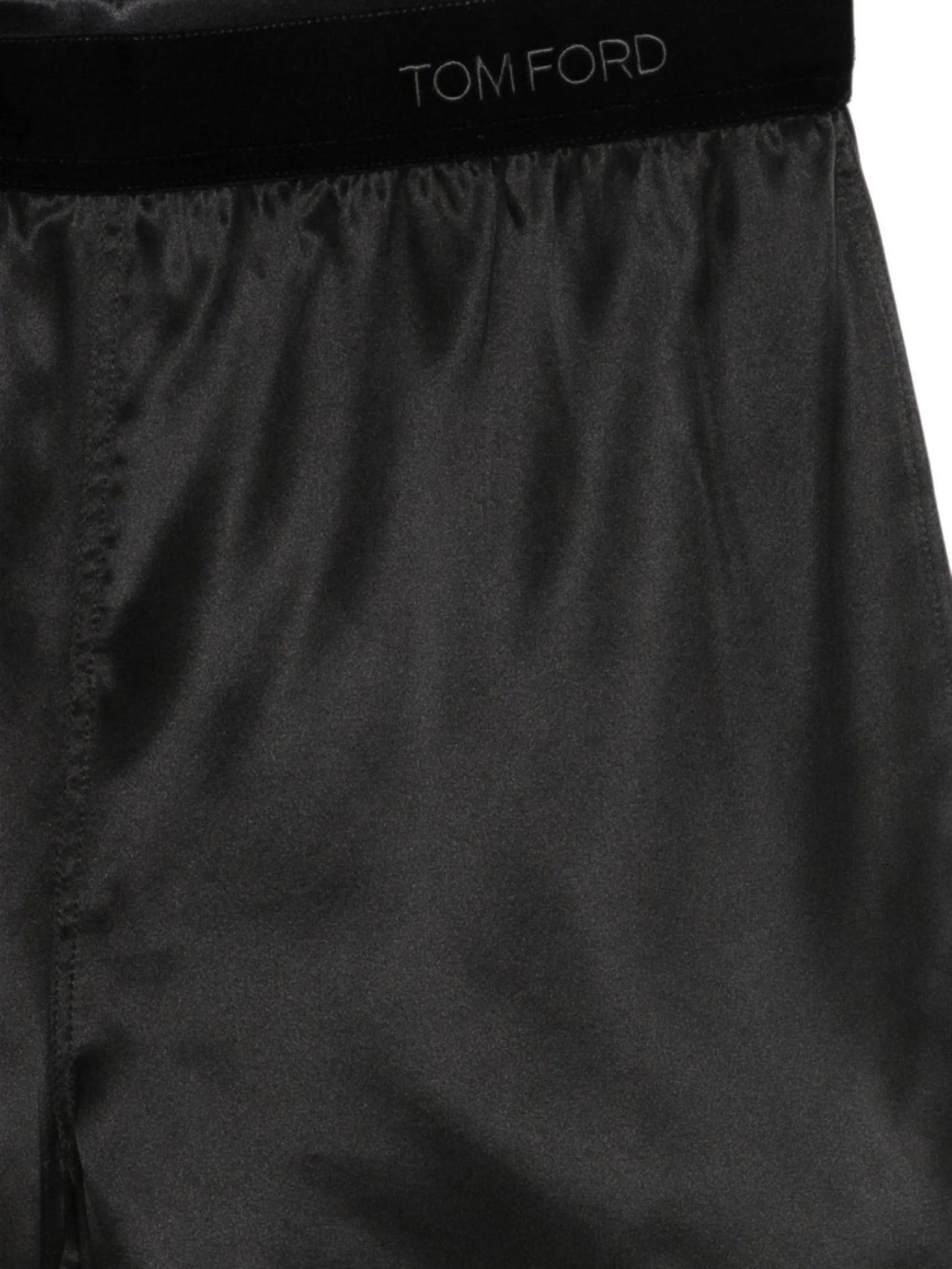 logo-waistband silk shorts