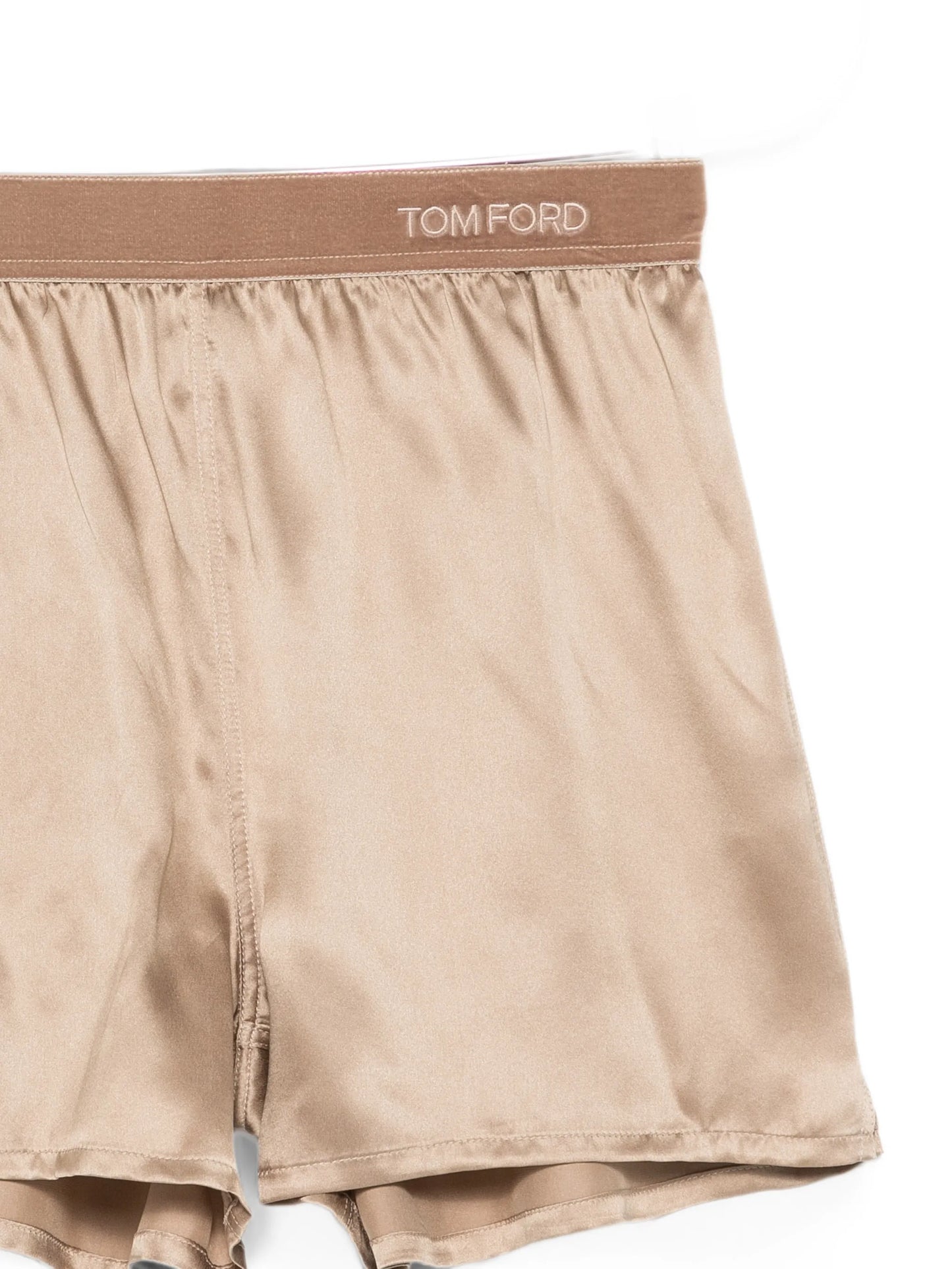 logo-waistband silk-satin pyjamas shorts