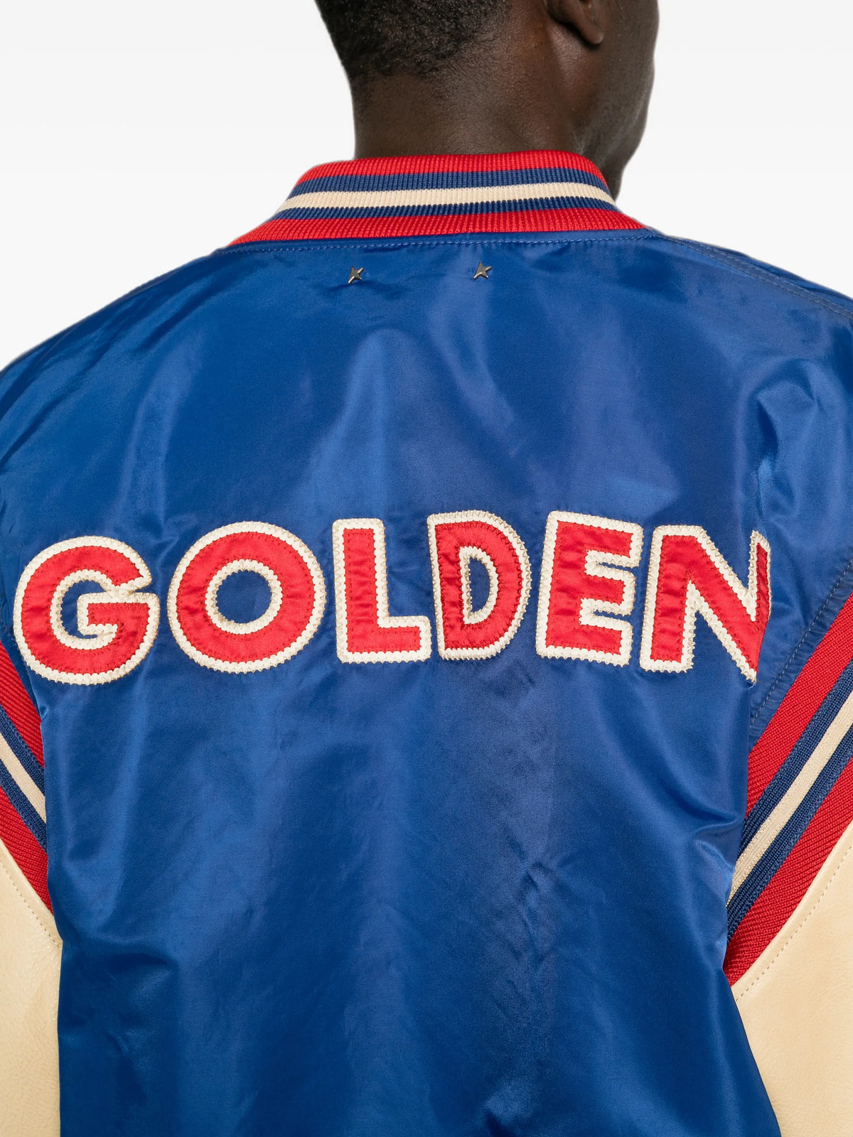 leather-sleeve Journey bomber jacket