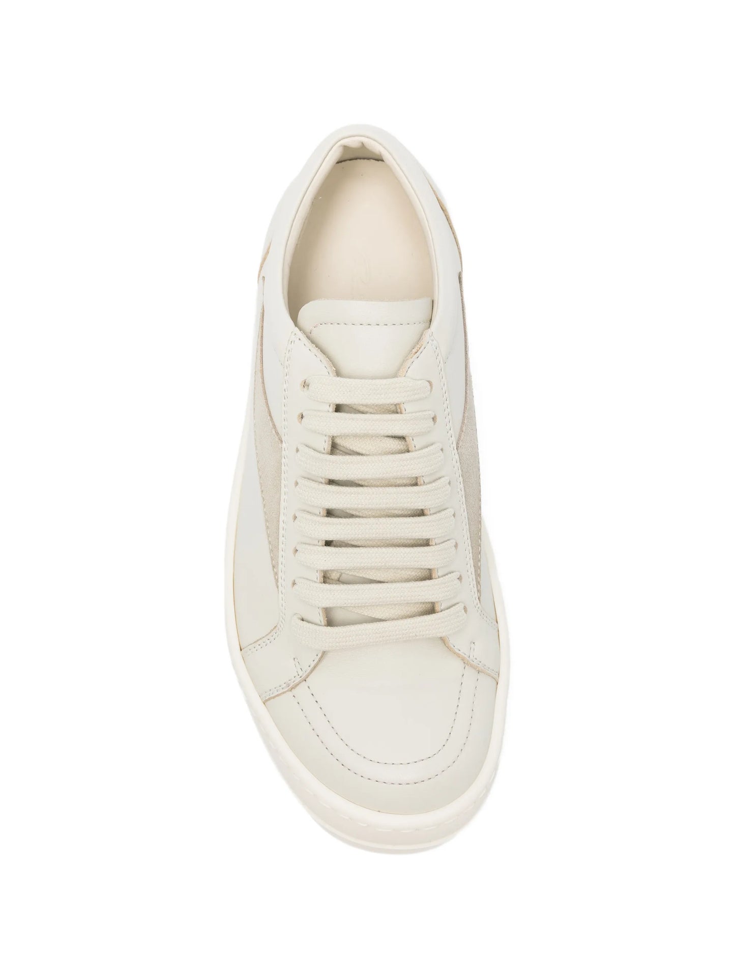 panelled leather sneakers
