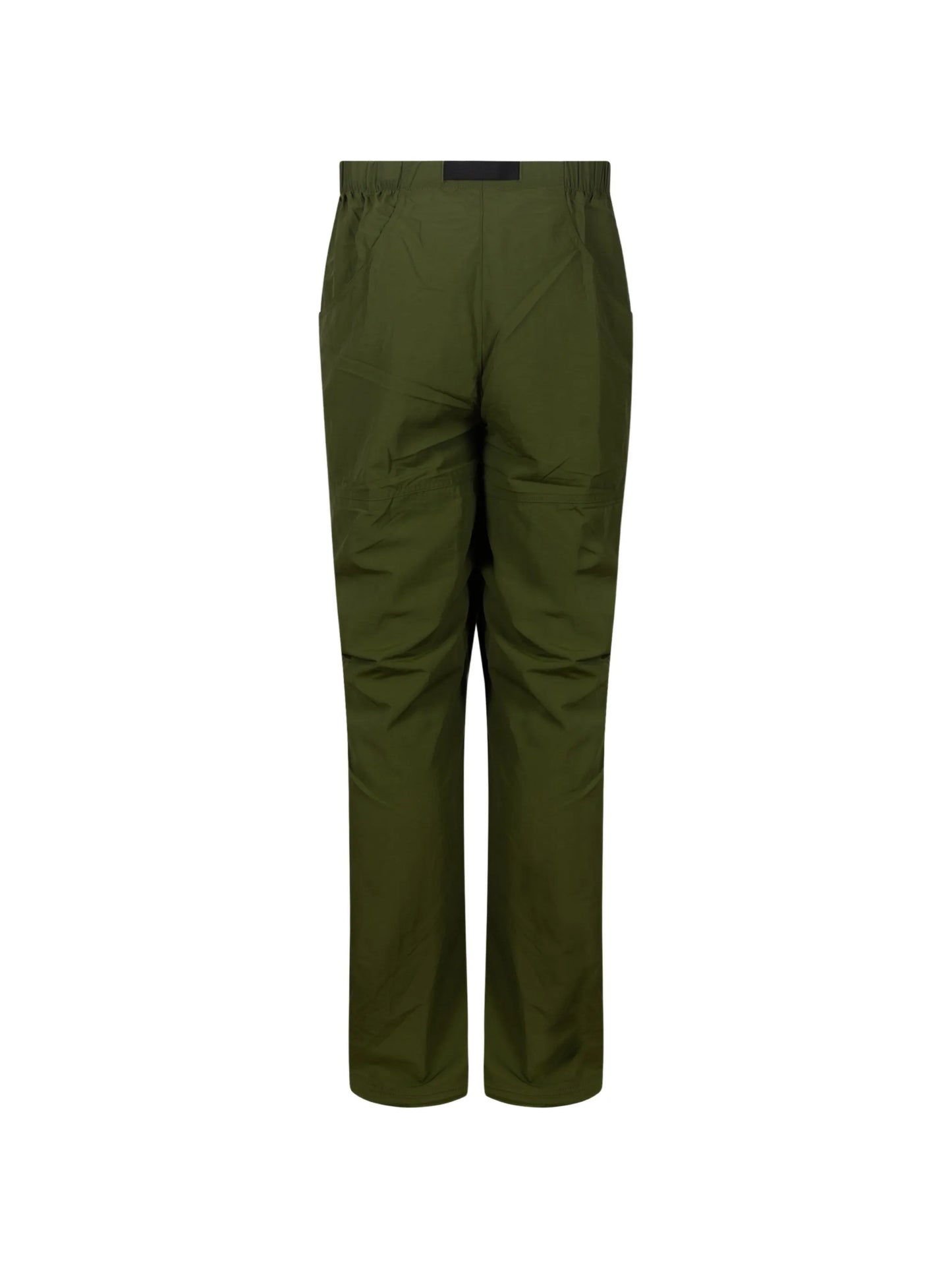 contrast-belt straight-leg trousers