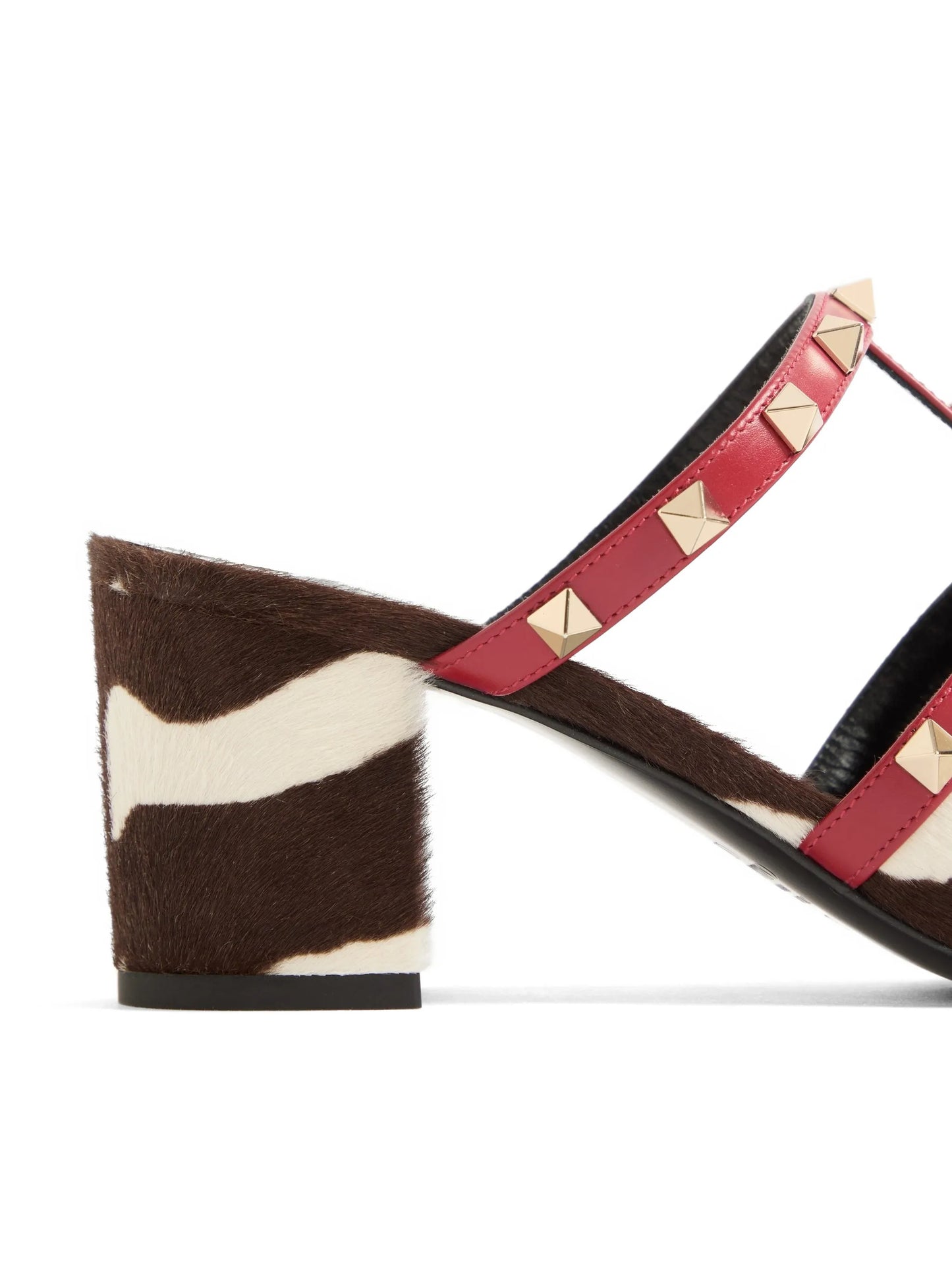 striped stud sandals