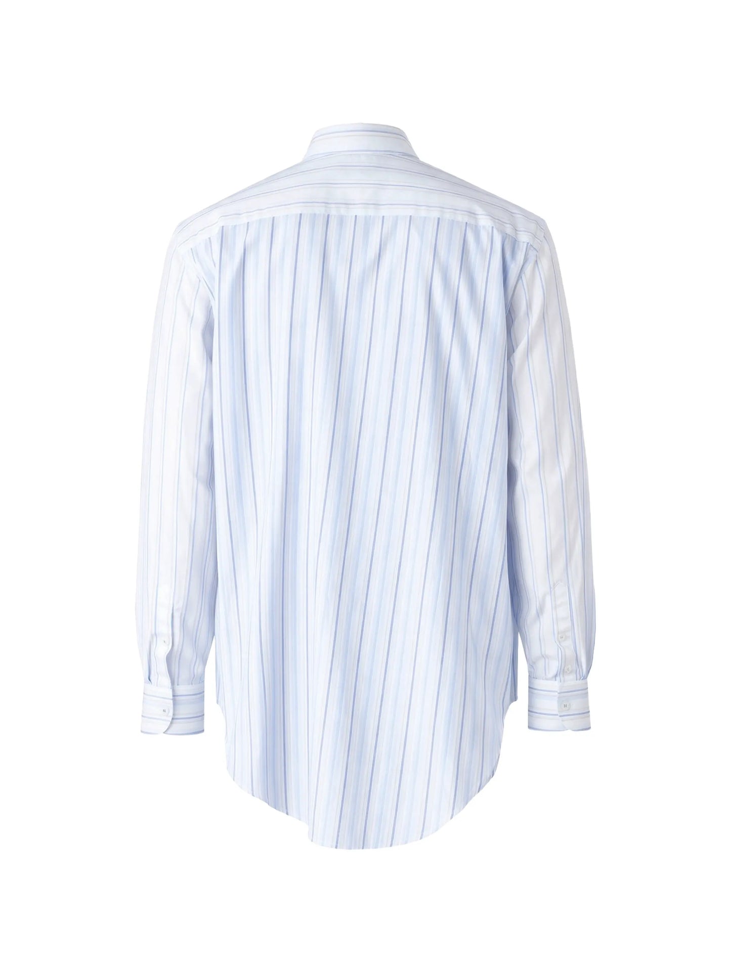asymmetric striped cotton shirt