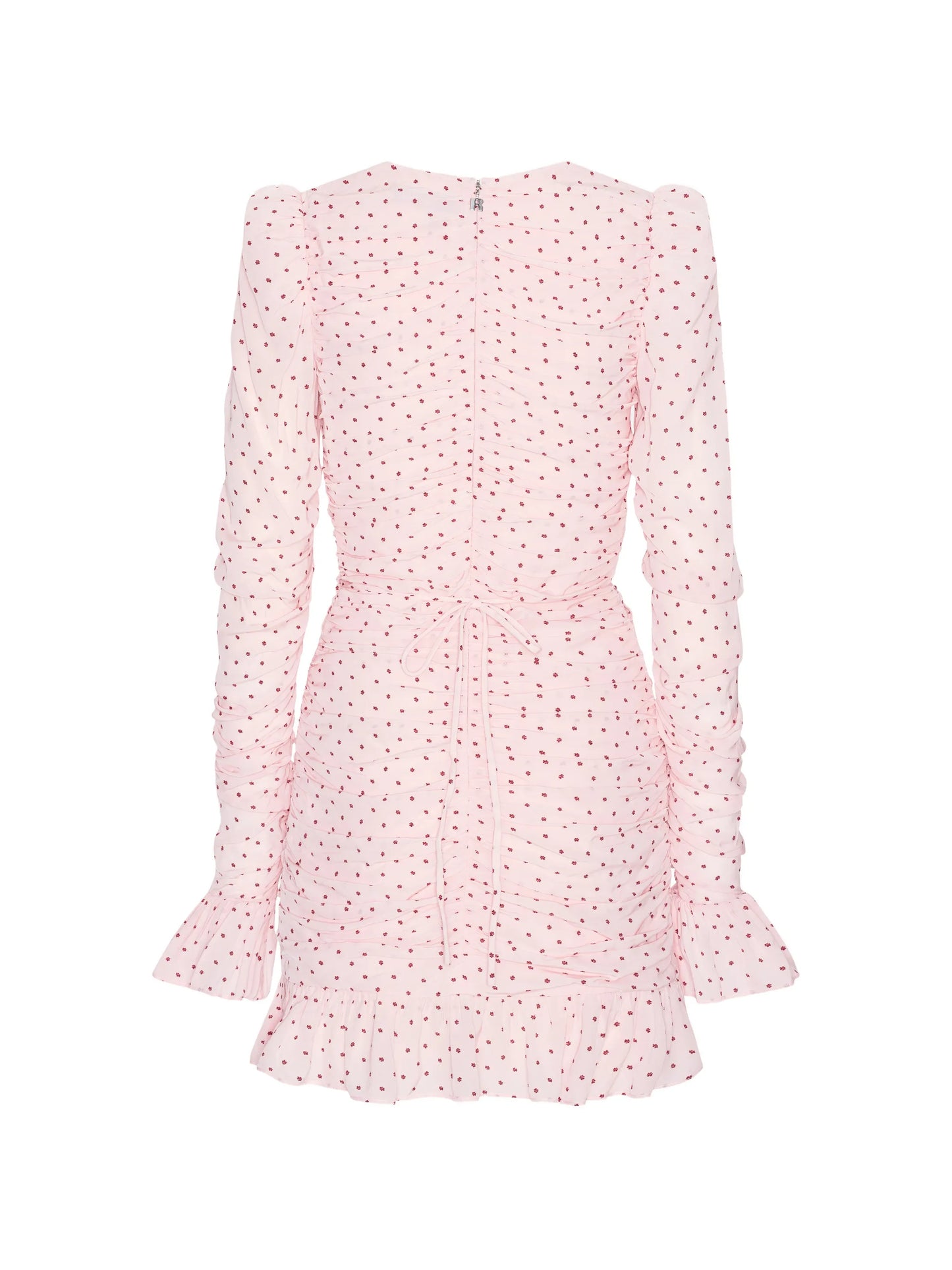 ruched ruffled dress