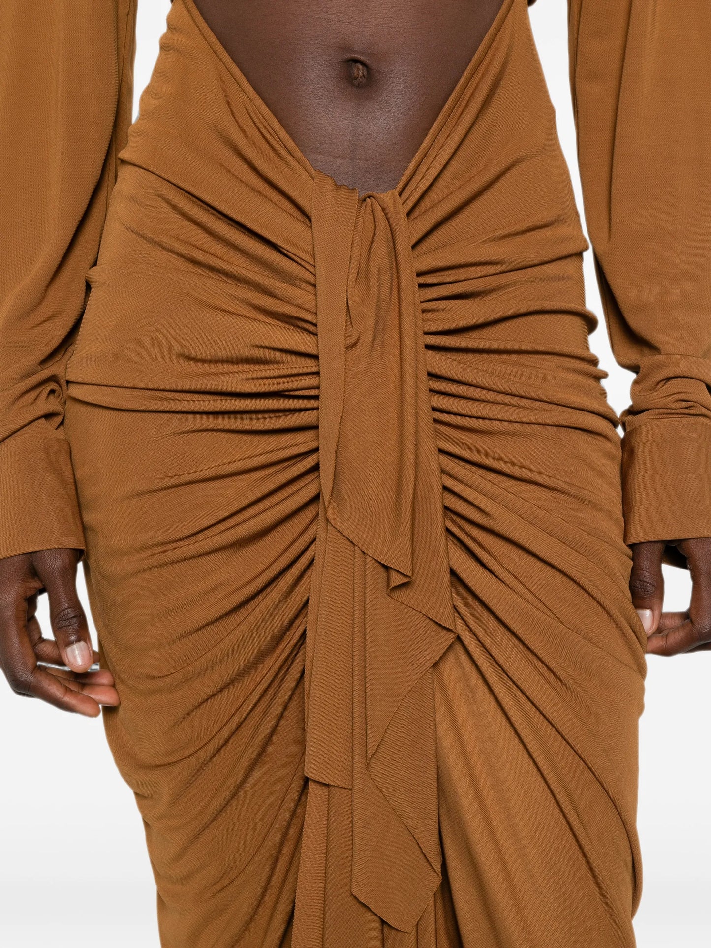 draped maxi dress