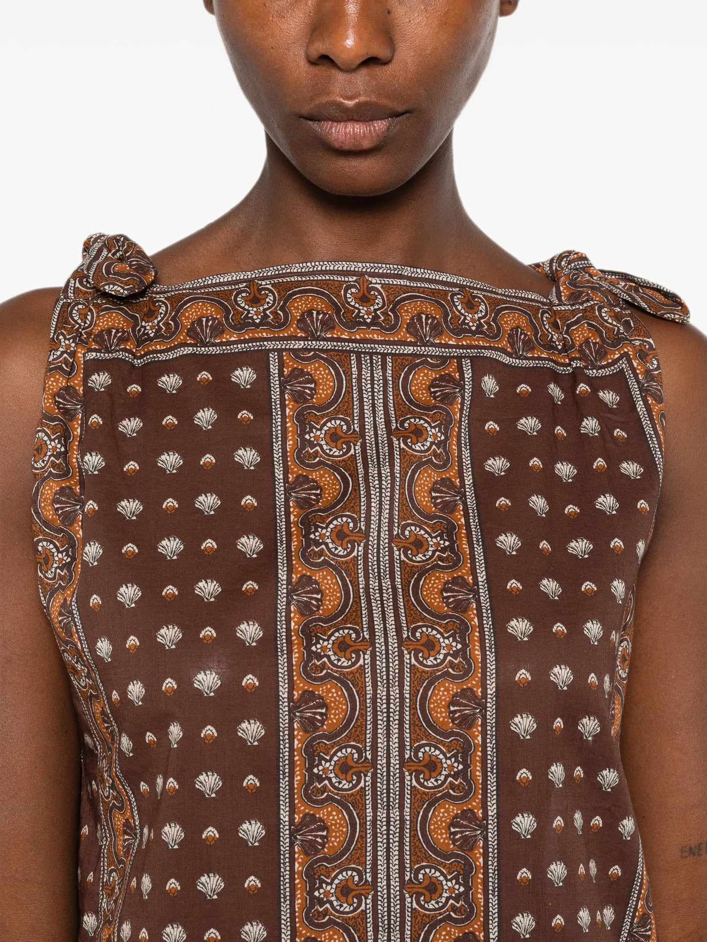 Amalia foulard-print top