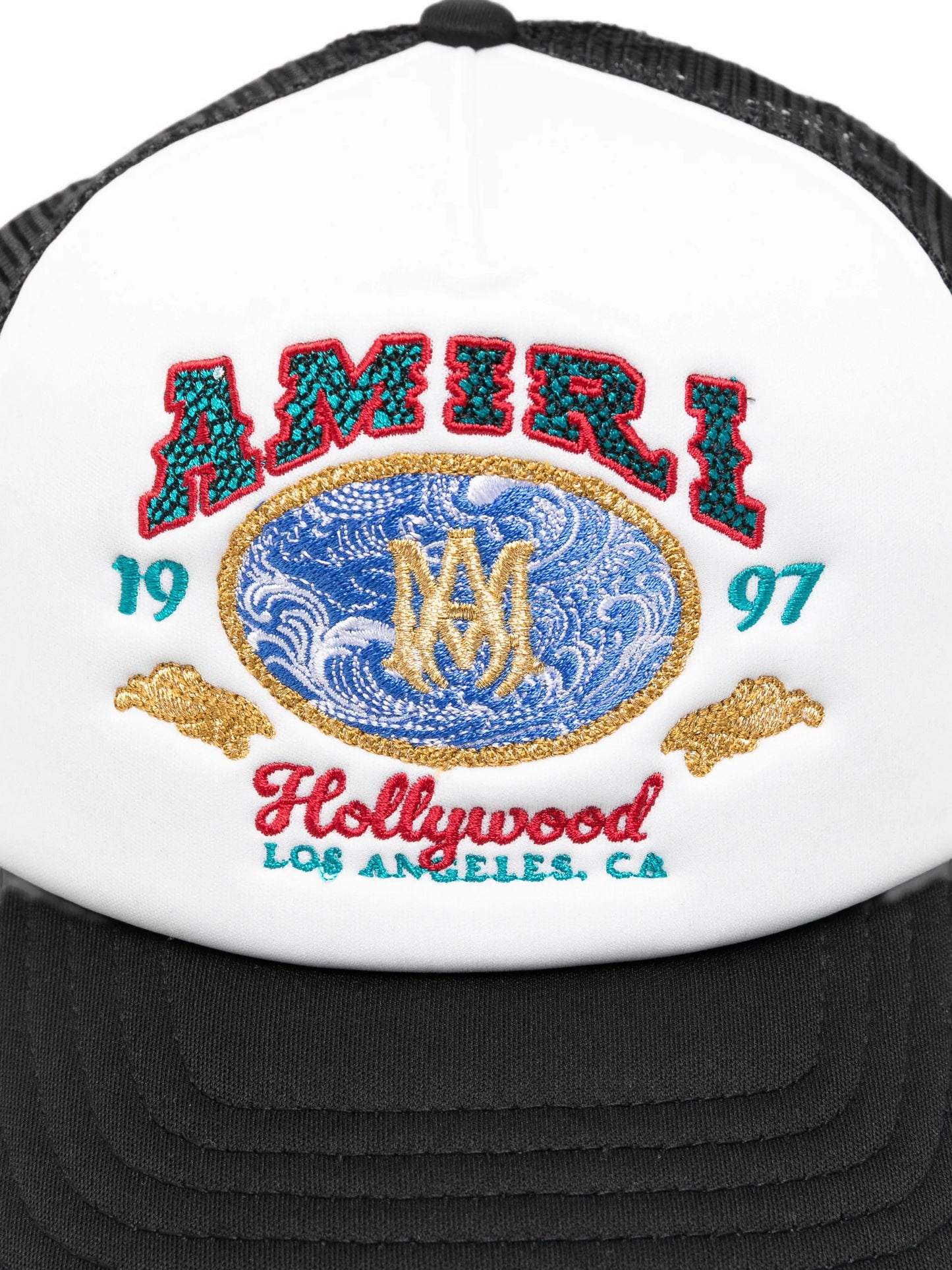 Wave embroidered trucker cap