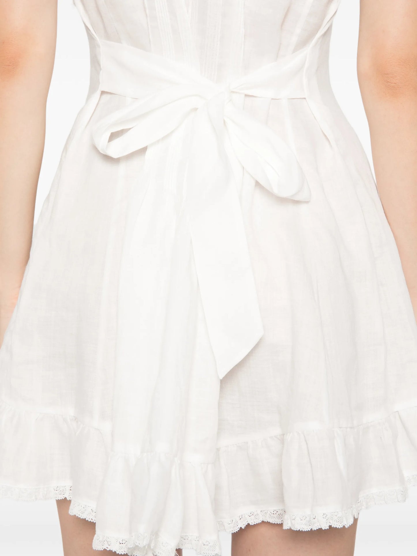 Henrietta ruffled sleeveless midi dress