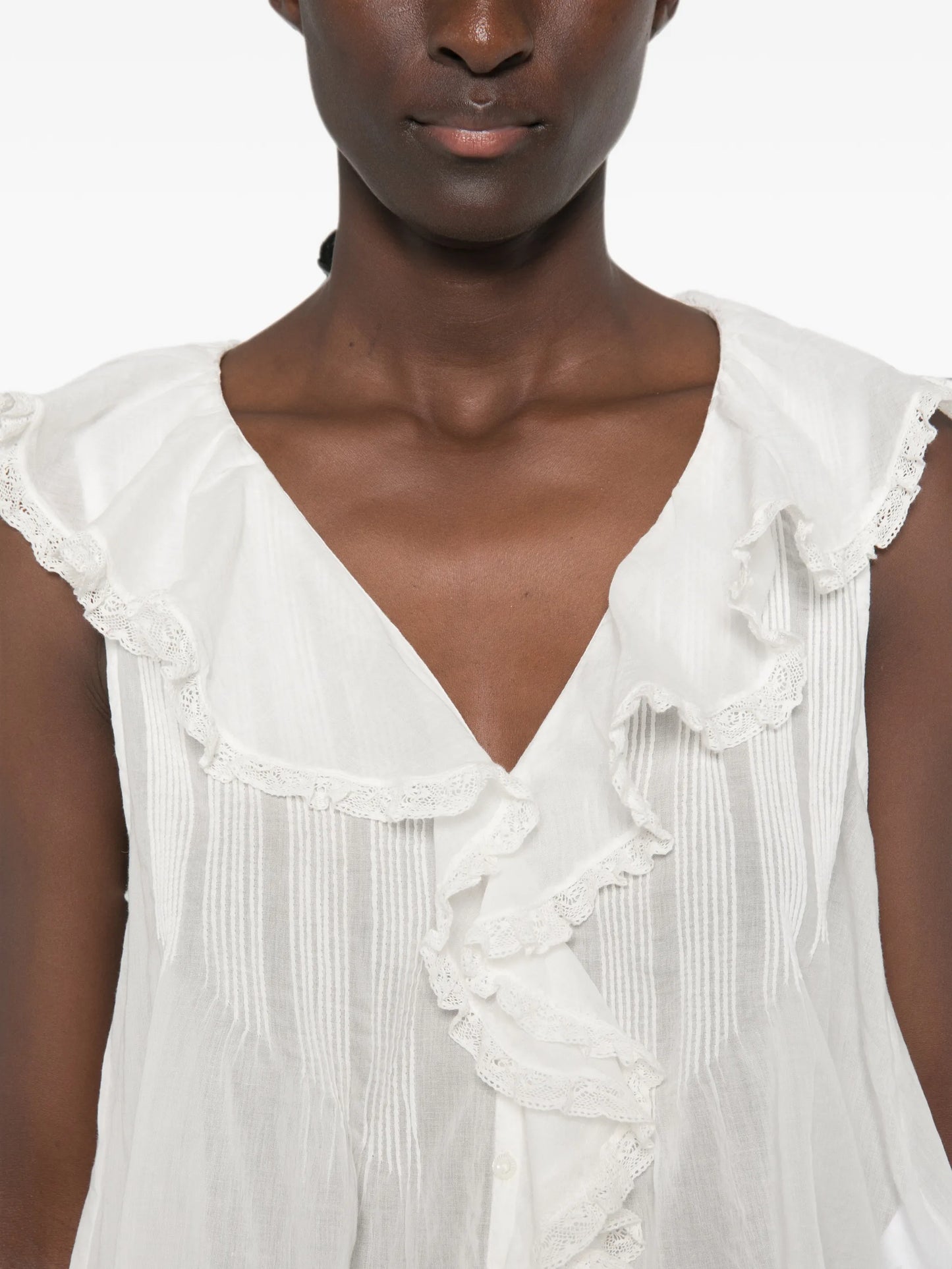 Hilda ruffle-trimmed top
