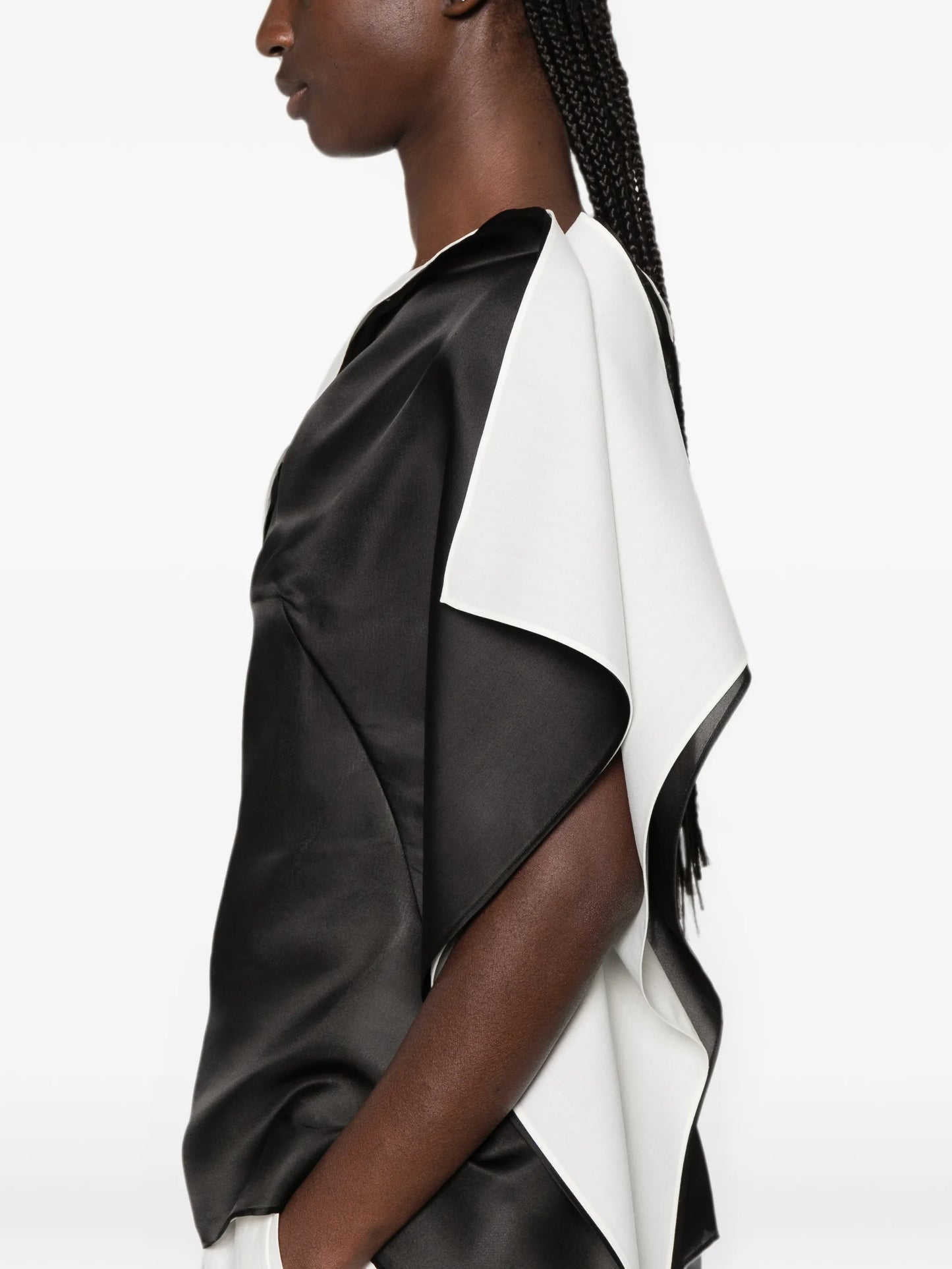 sculptural double-layered top