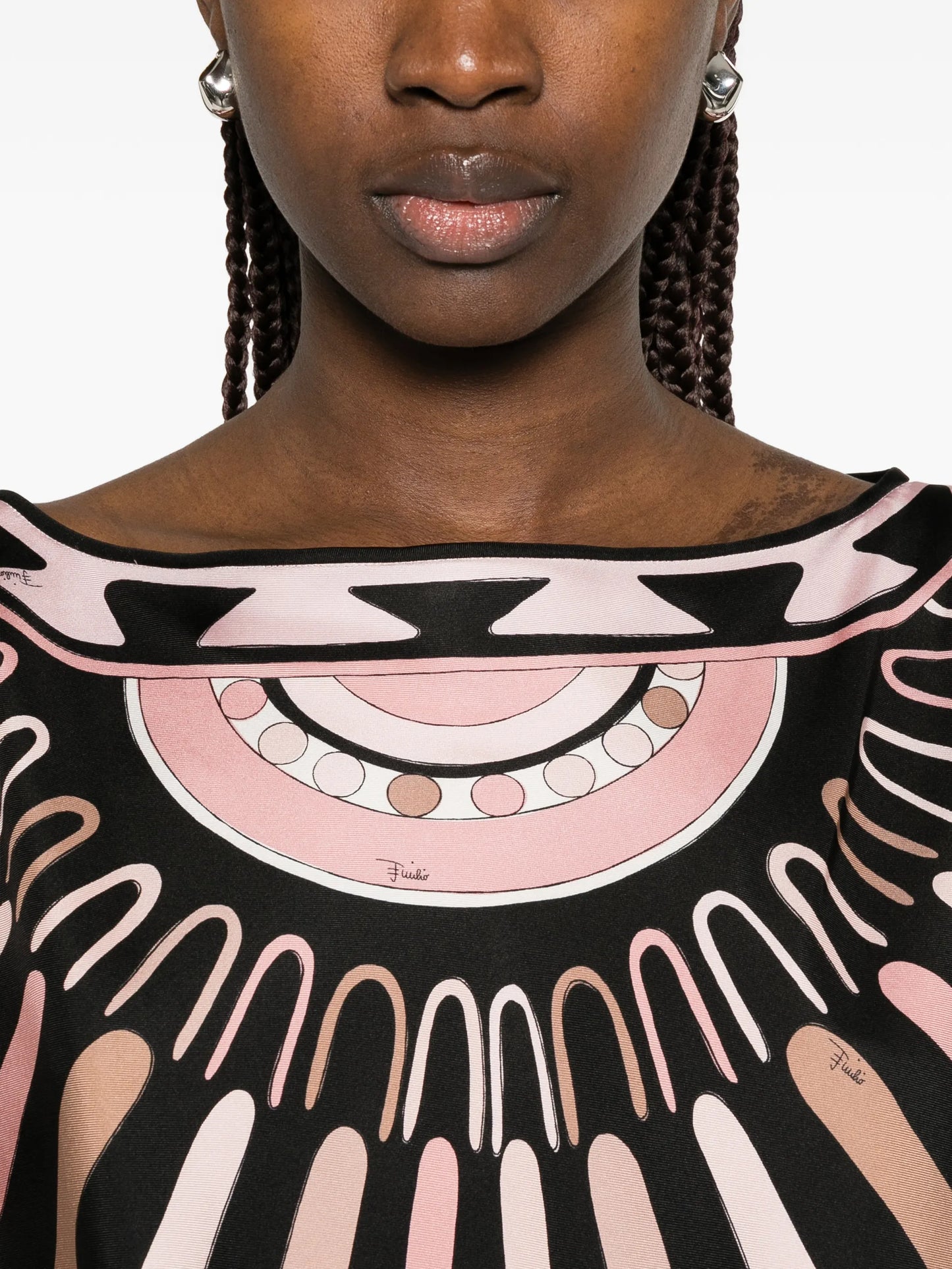 Soleil printed kaftan blouse