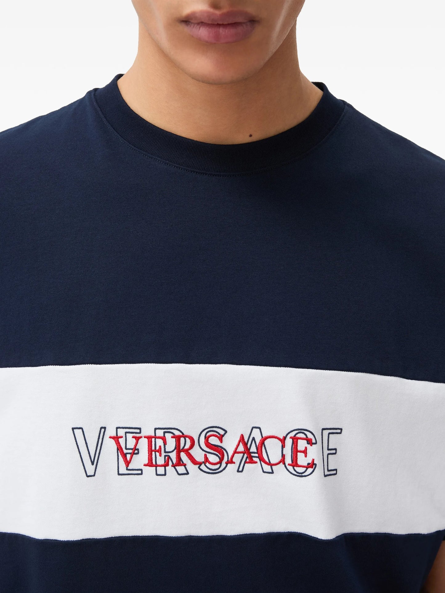 intarsia cotton-jersey regular T-shirt