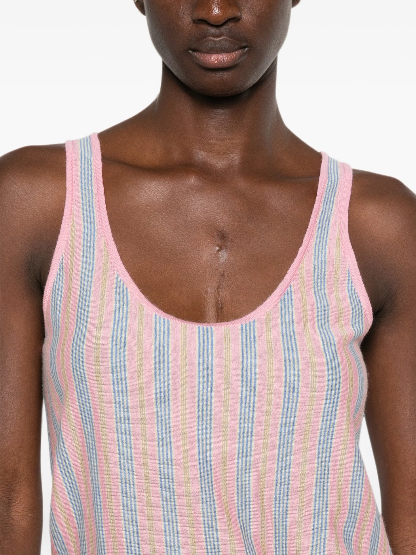 stripe-pattern tank top