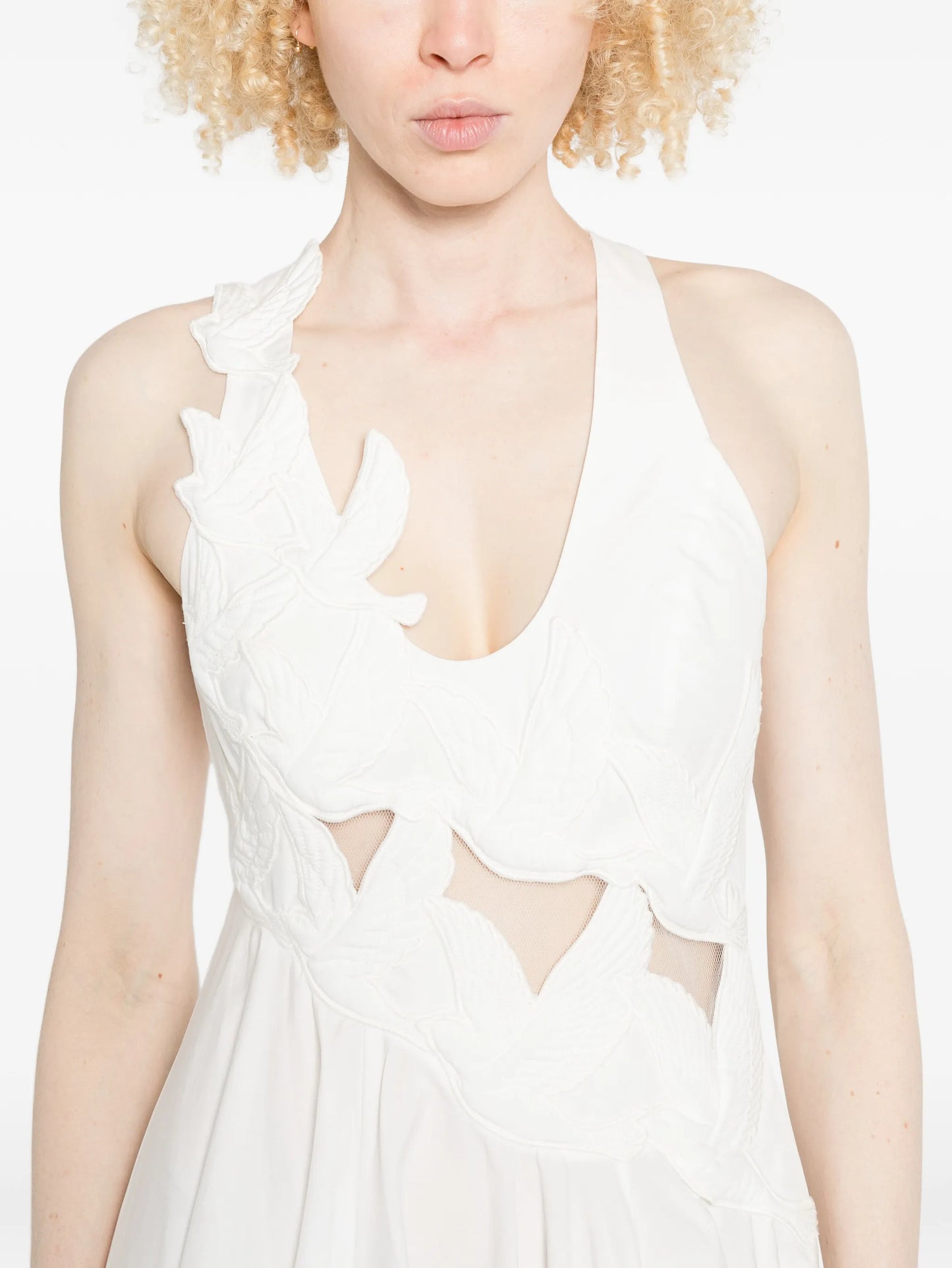 Luna appliqué midi dress