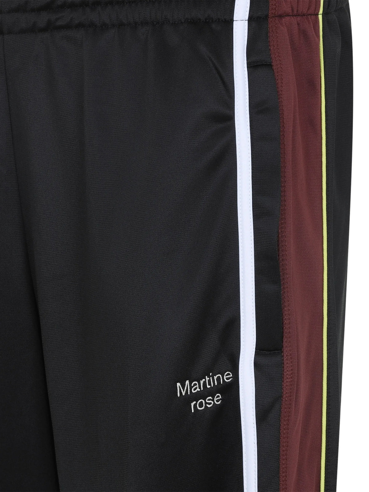 wide leg track pants in burgundy