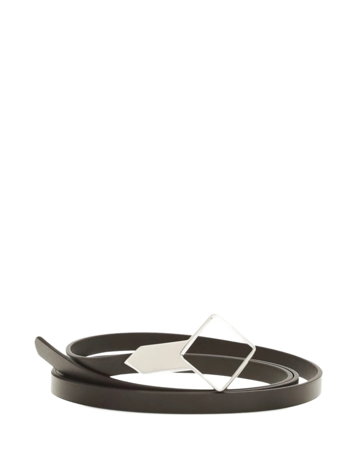Rhombus leather belt